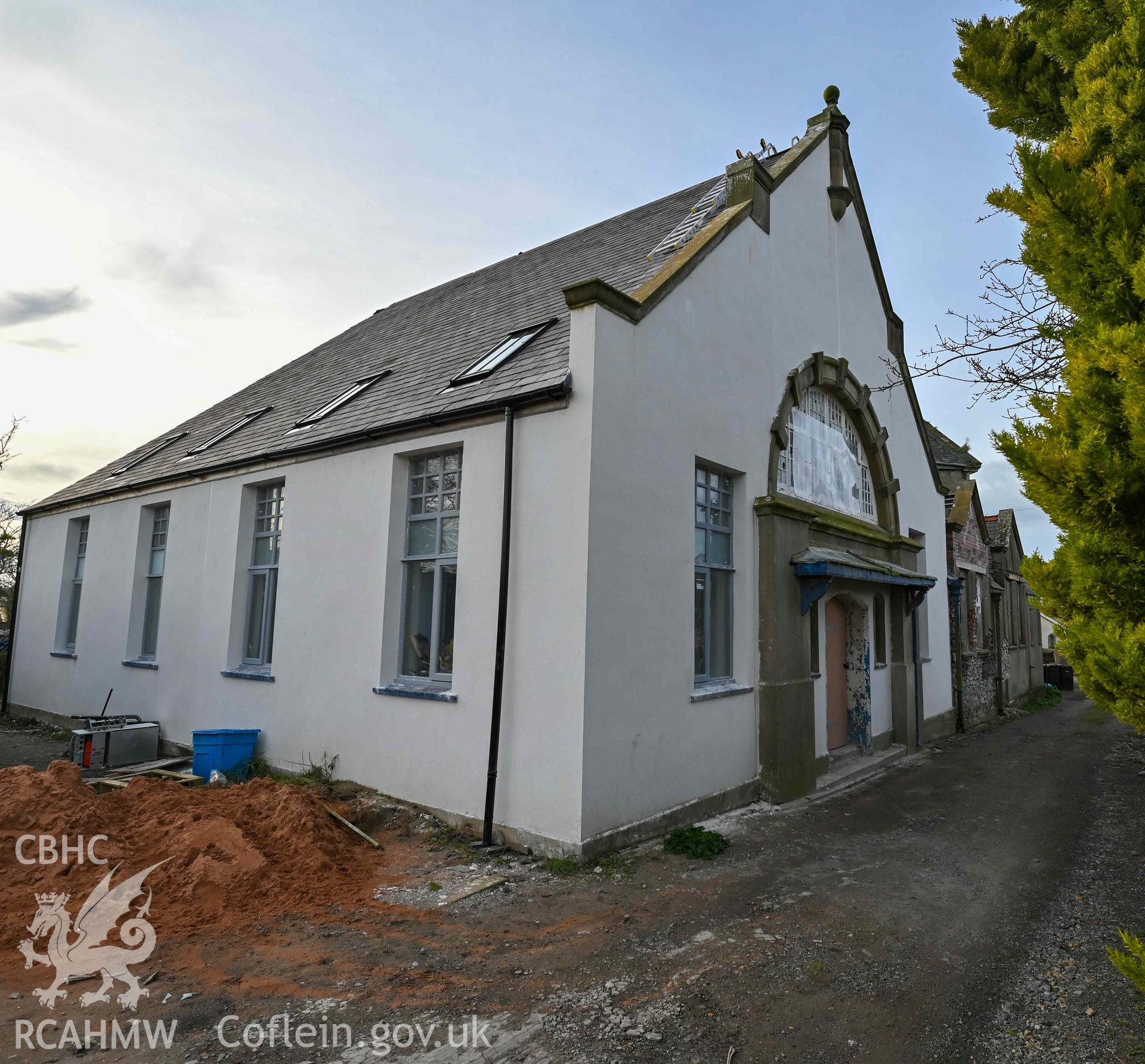Carmel Welsh Independent Chapel - View of rear and side of building, taken from East
