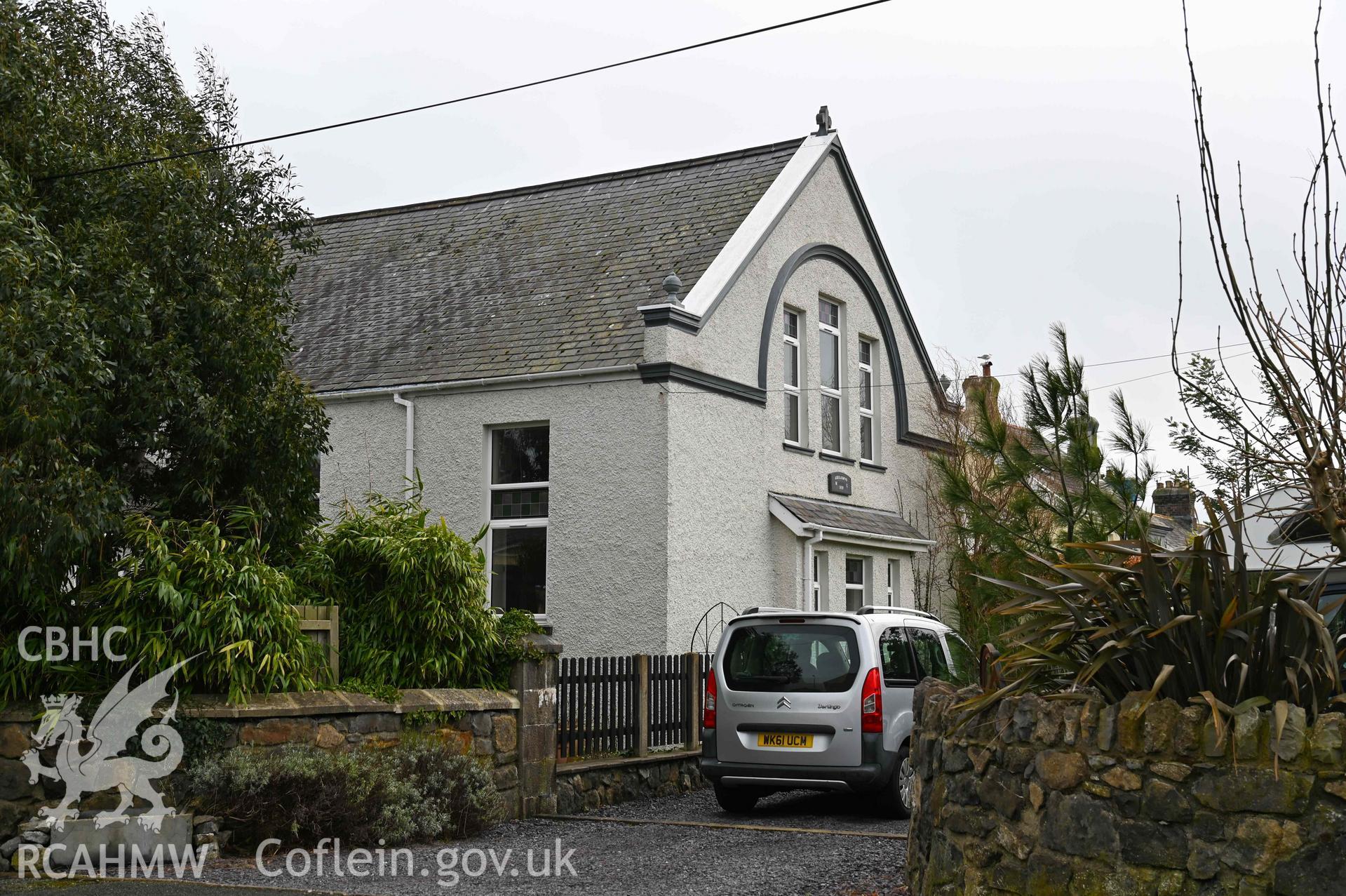 Capel M.C; Rhyd Sunday School - View of the front of the Sunday School, taken from North-West