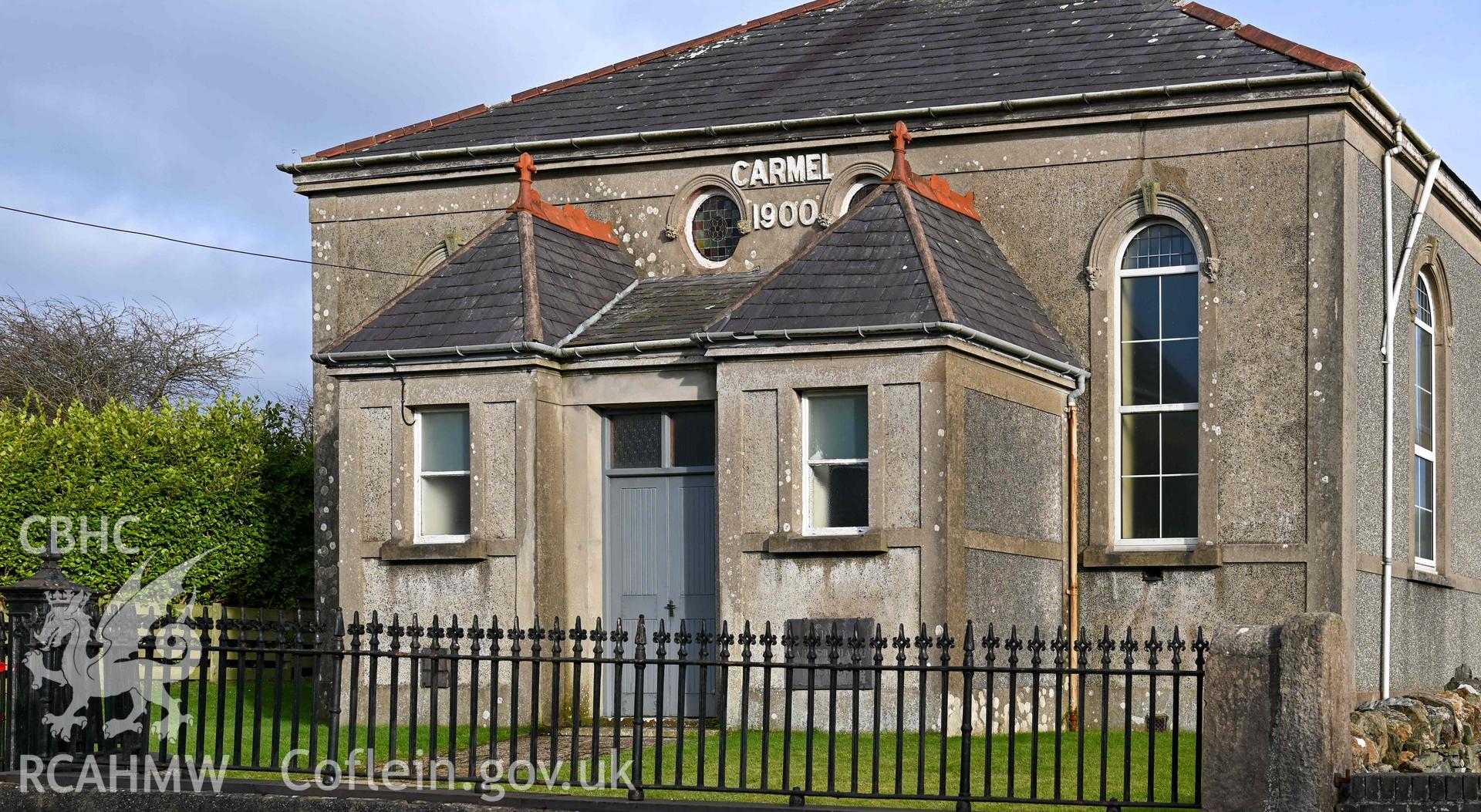 Carmel Welsh Baptist Church - View of the front of the church, taken from South-West