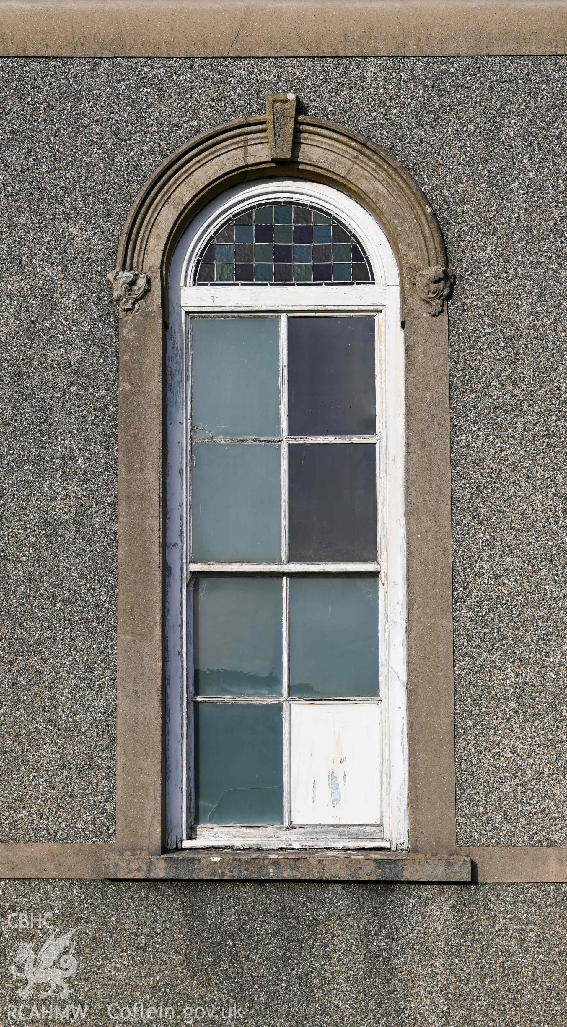 Carmel Welsh Baptist Church - Detailed view of a window on the side of the church, taken from South