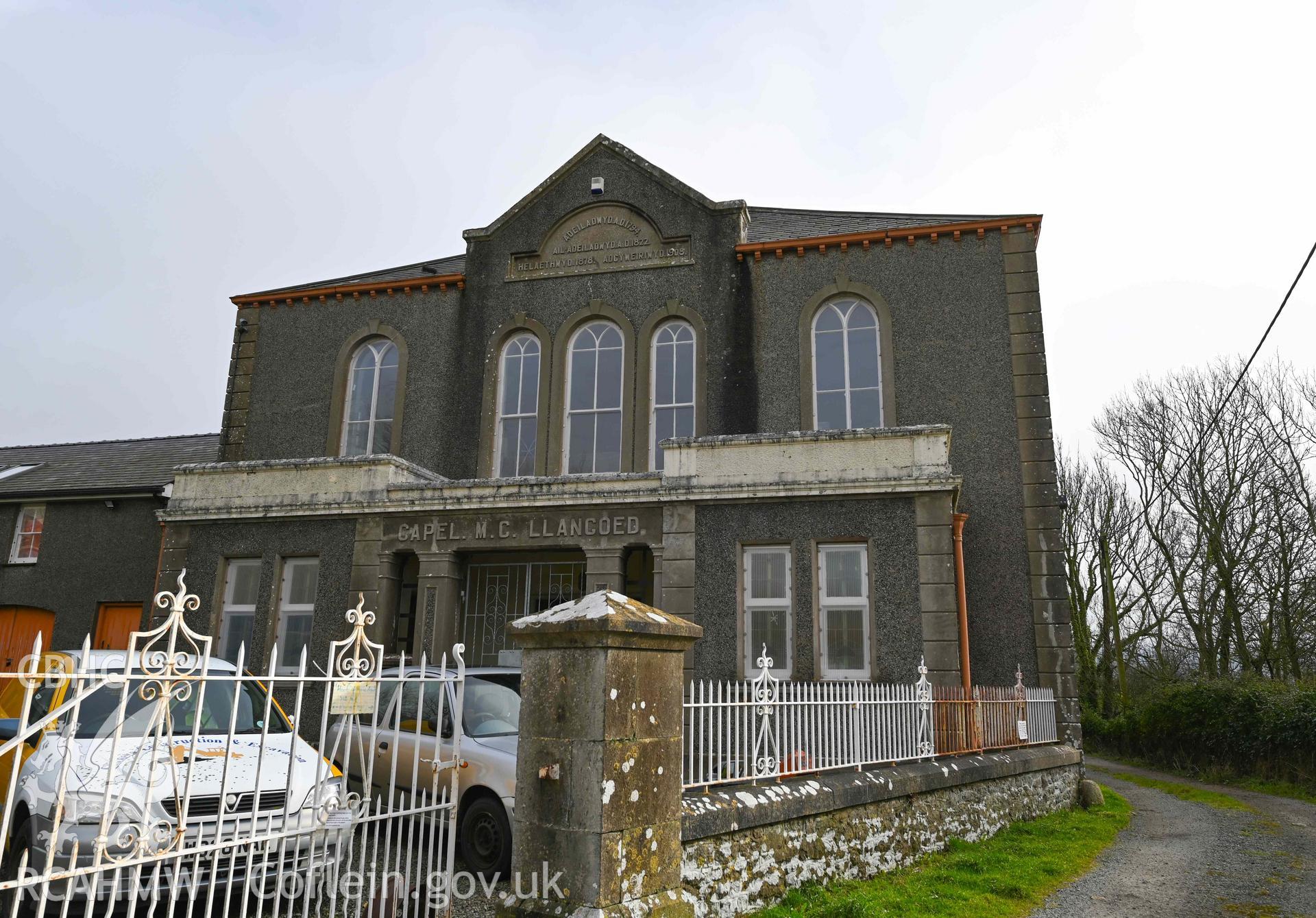 Llangoed Chapel (Calvinistic Methodist; Ty Rhys) - View of front of chapel, taken from North West