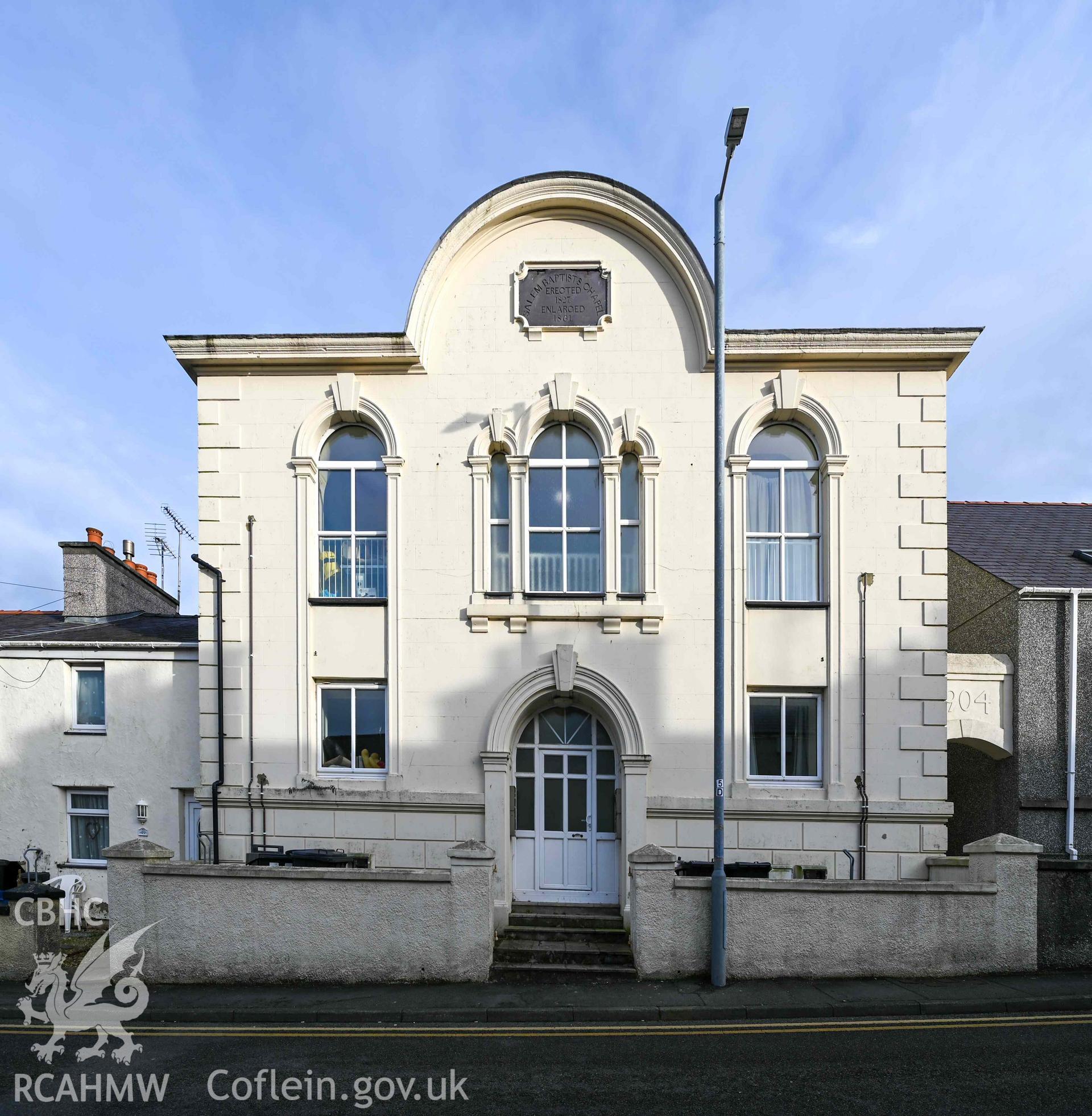 Salem Welsh Baptist Church - View of church from the front, taken from West