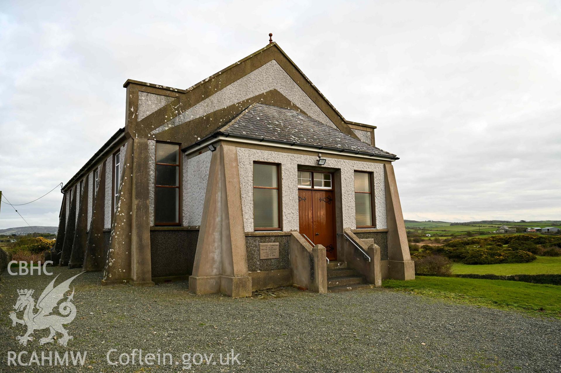 Rehoboth Chapel - Front and side view of the chapel, angled, taken from North-West