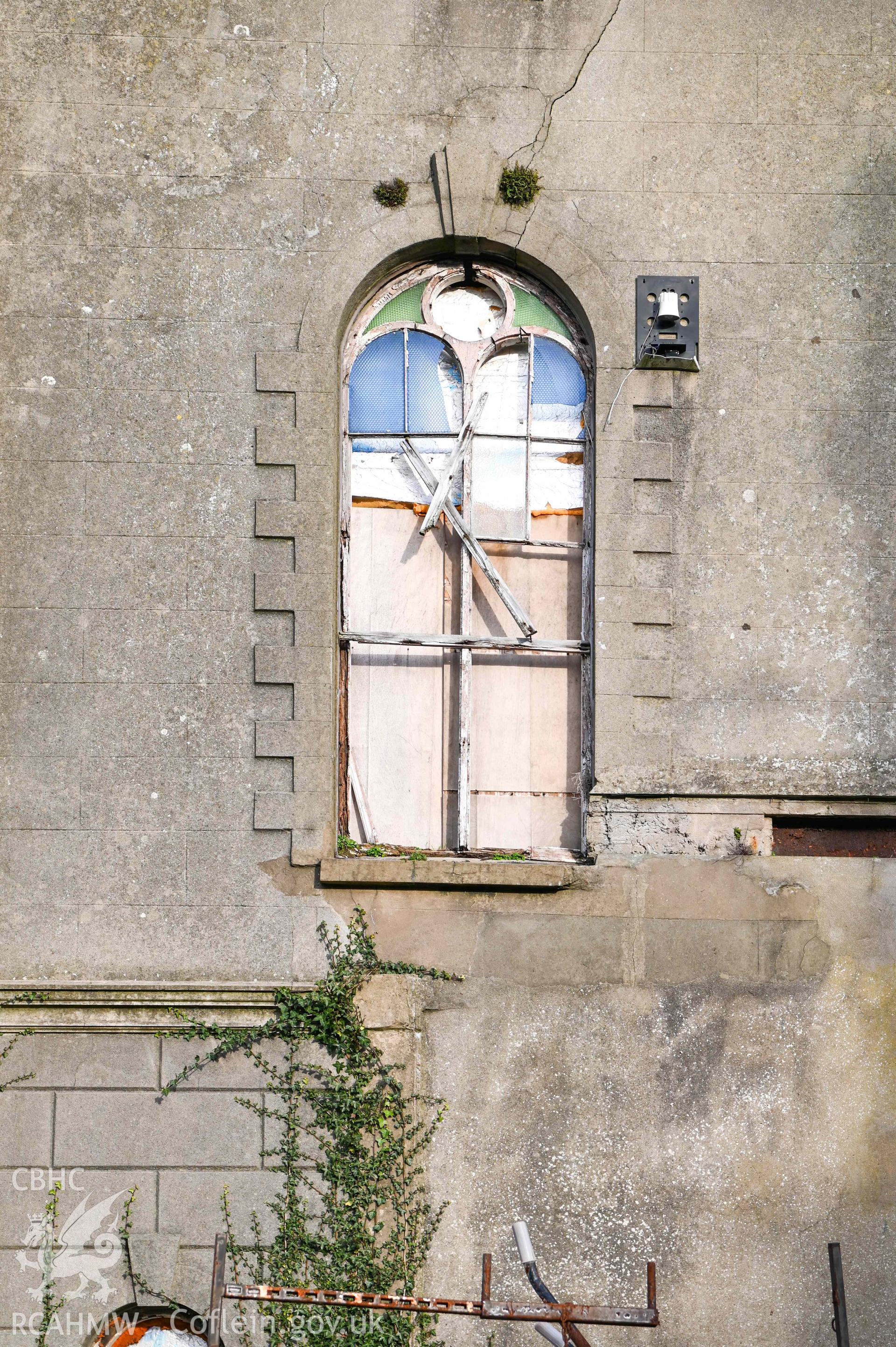 Welsh Methodist Church - Detail of a window on the curch front, taken from South-East