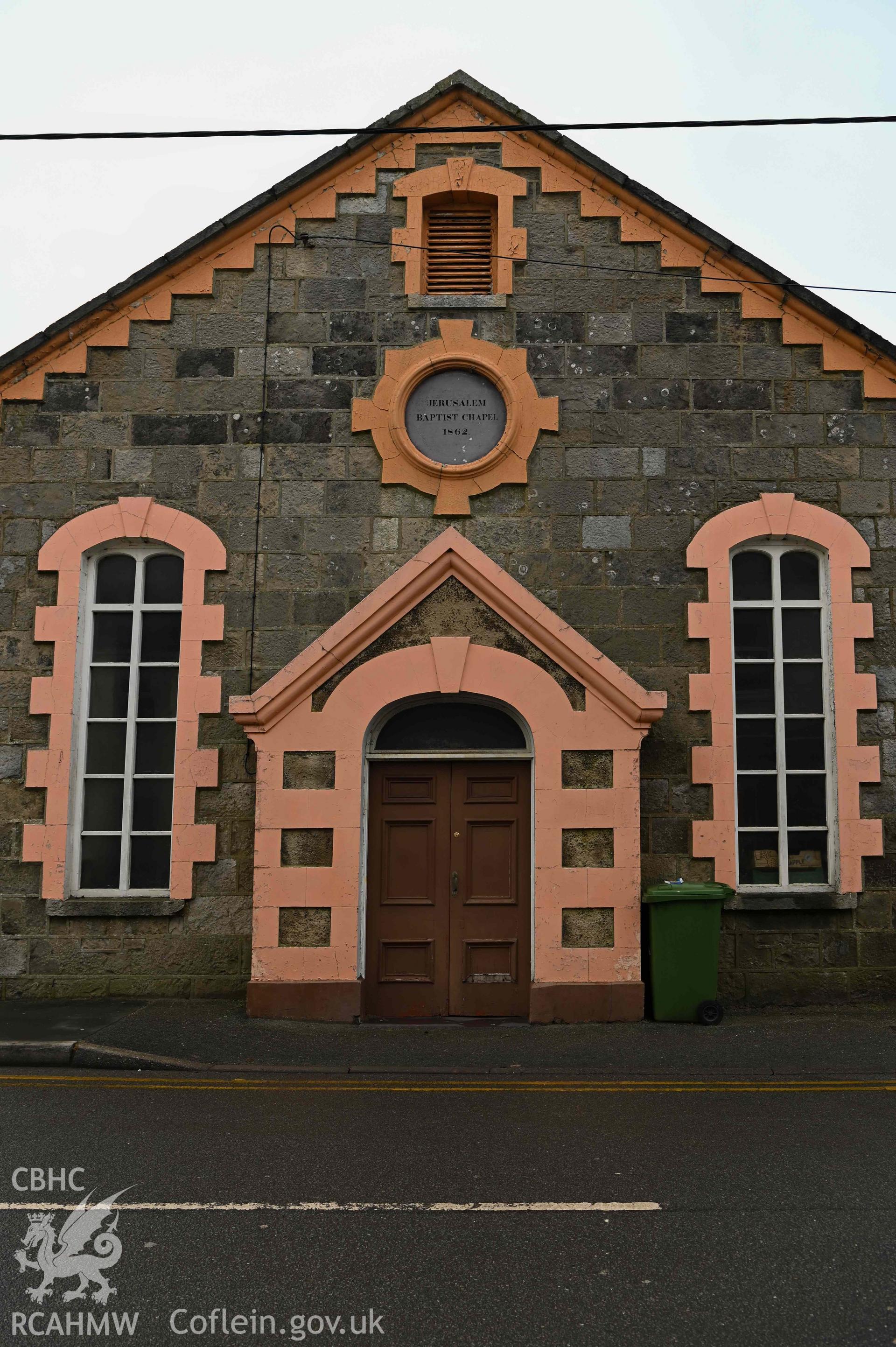 Jerusalem Welsh Baptist Church - View of the church front, closer, taken from East