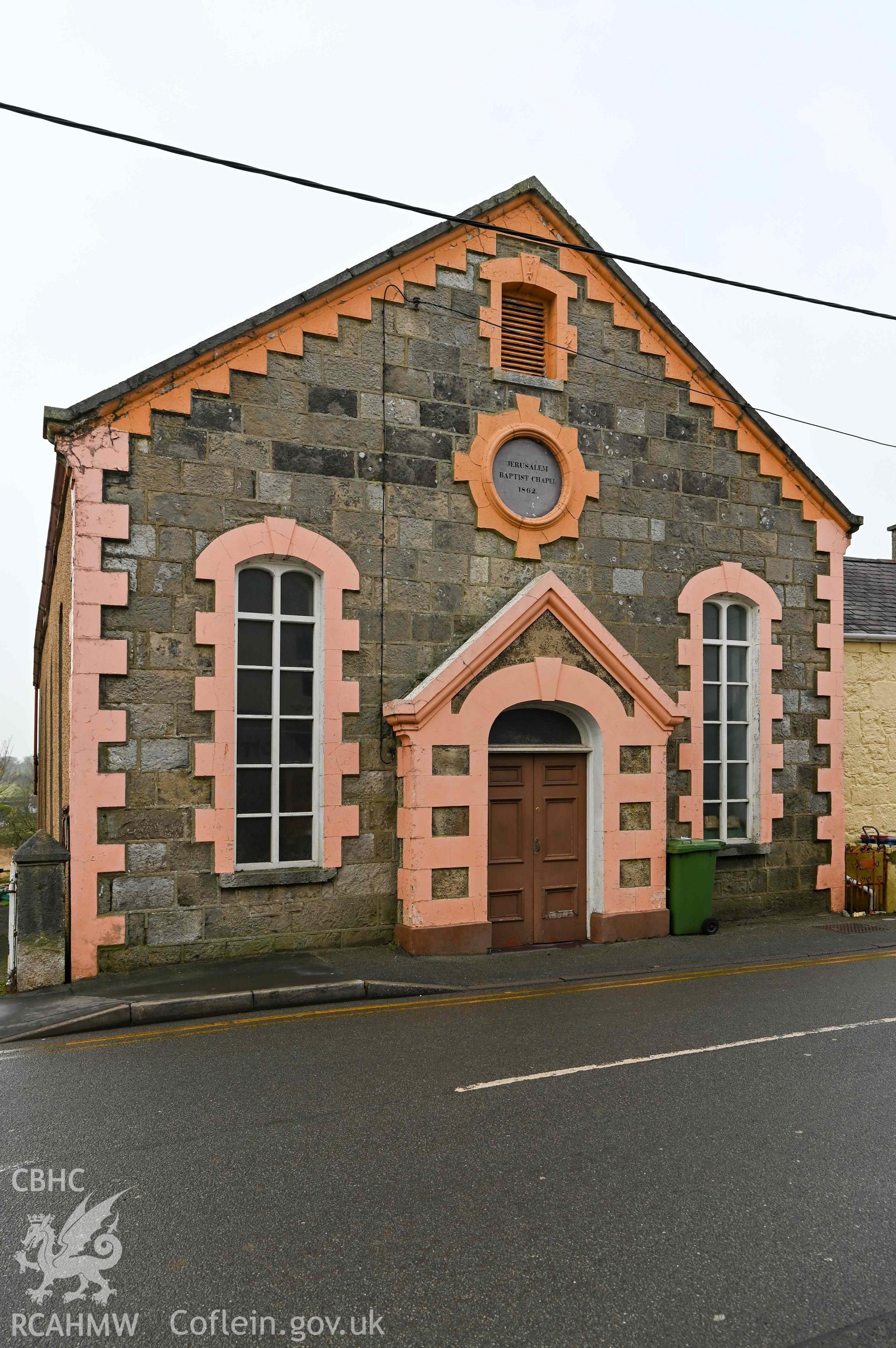 Jerusalem Welsh Baptist Church - View of the church front, taken from South-East
