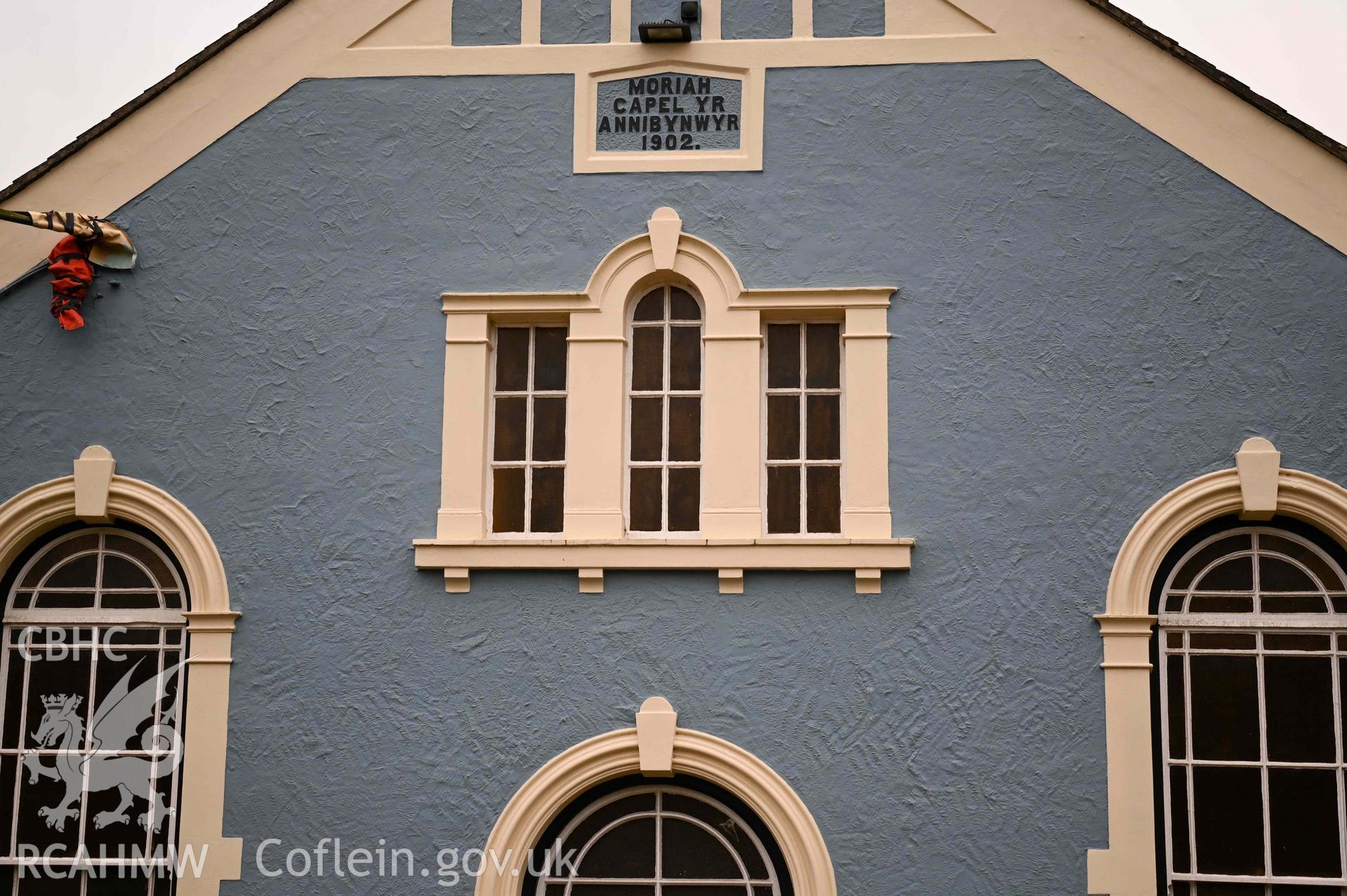 Moreia Chapel - Detail of the chapels first floor windows, taken from North