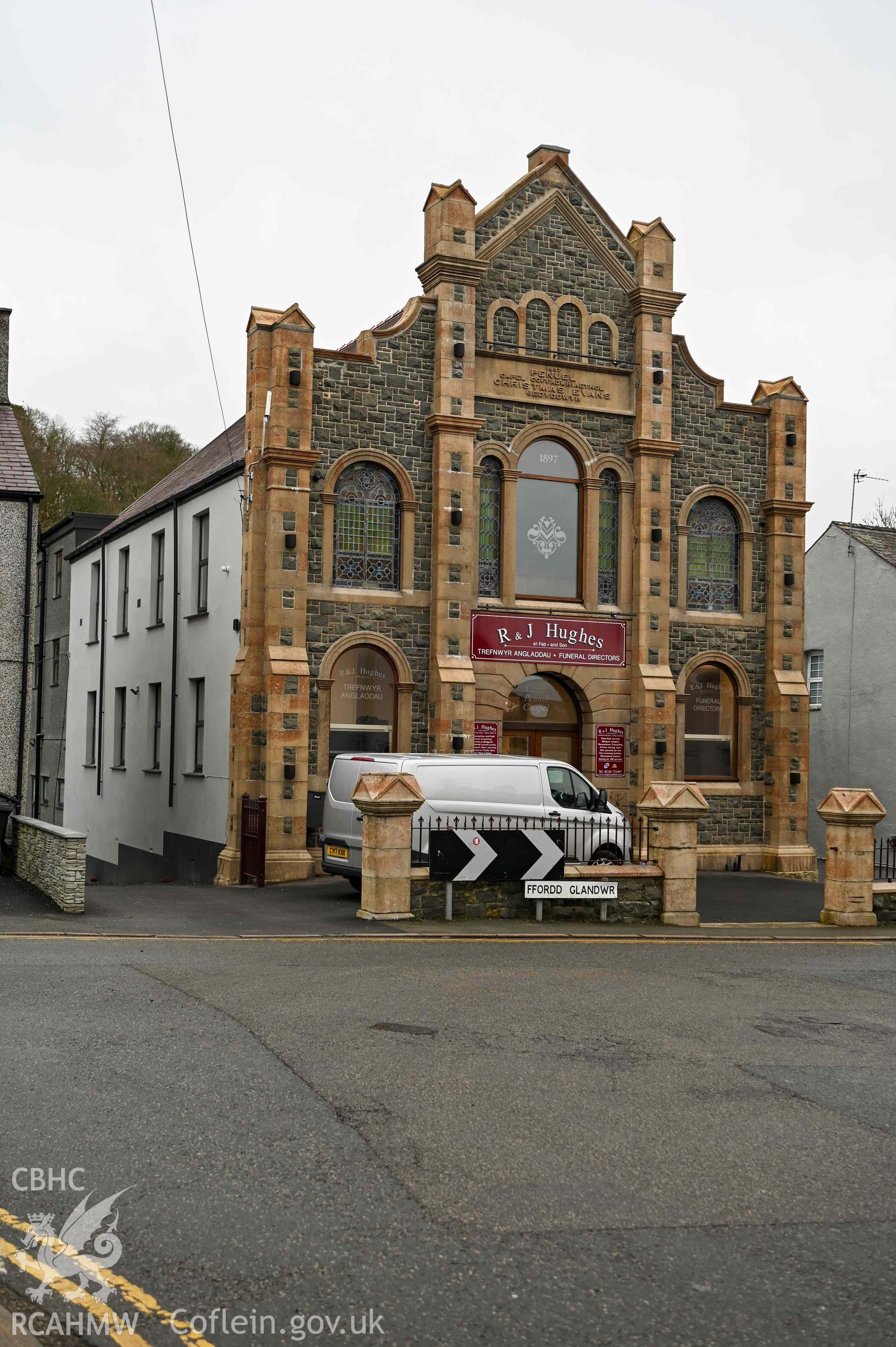 Penuel Welsh Baptist Church - View of the front and side of the church, taken from South-West