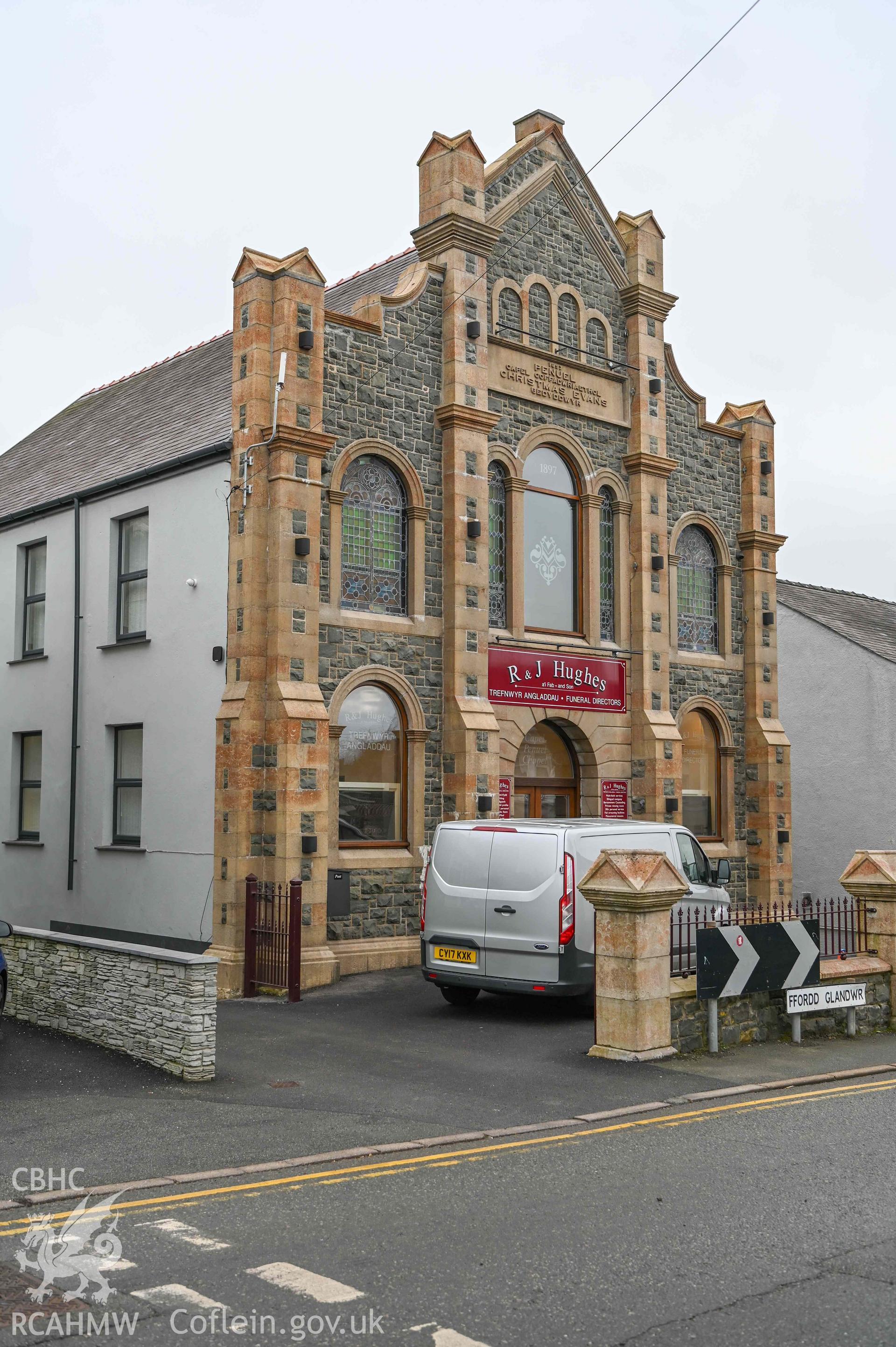 Penuel Welsh Baptist Church - View of the front and side of the church, taken from South-West