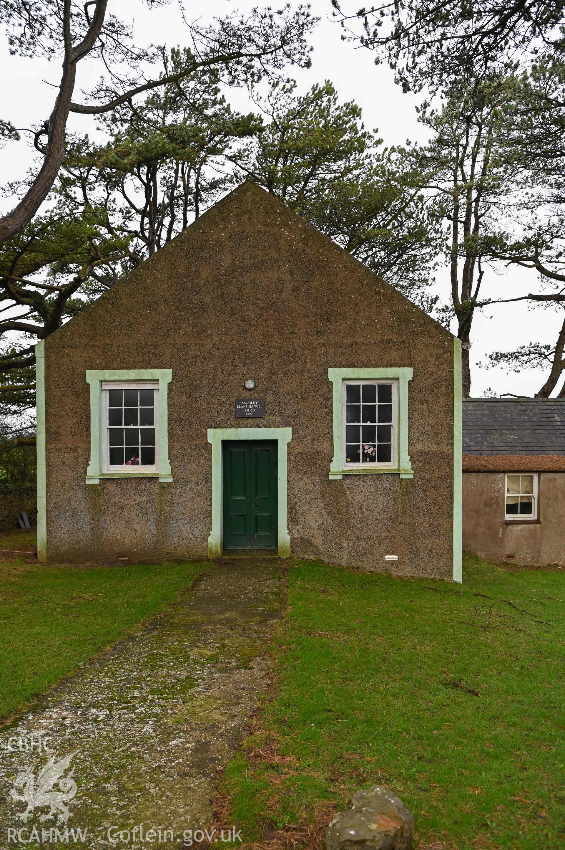 Llanfihangel Sunday School - Closer view of the Sunday School front, taken from South