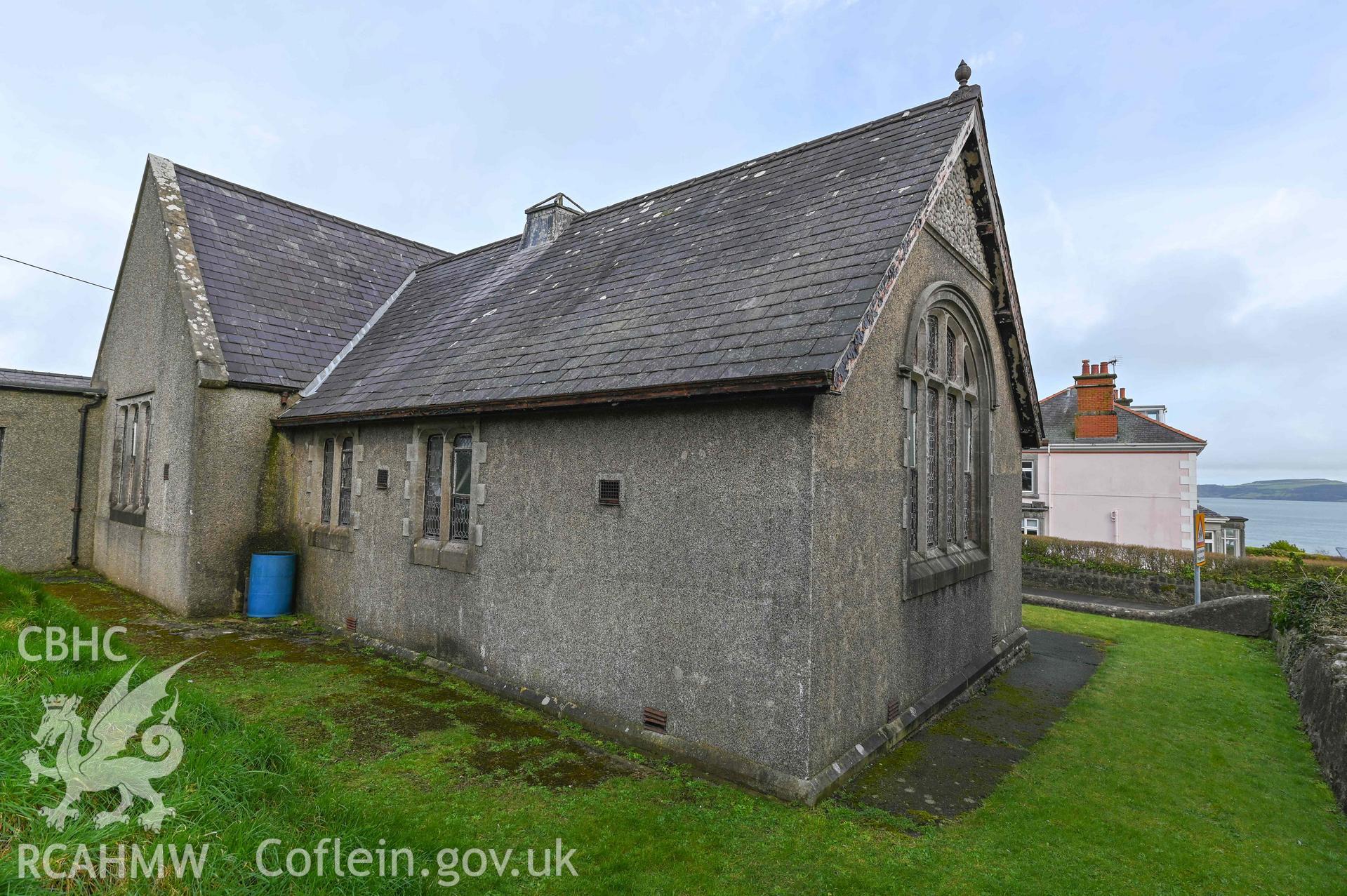 Benllech Welsh Calvinistic Methodist - View of the side and rear of the chapel, taken from West