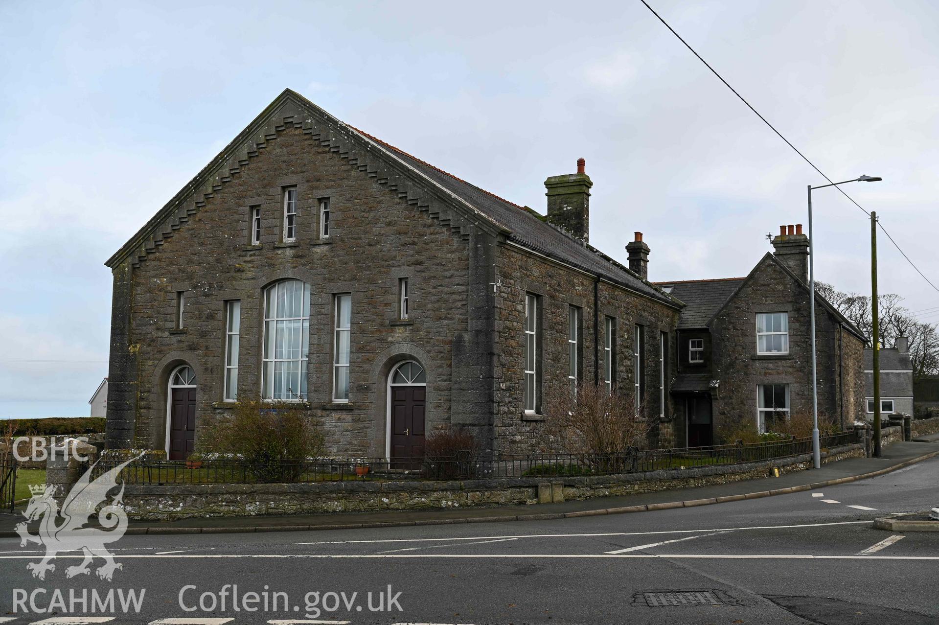 Paradwys Chapel - View of the front and side of the chapel, taken from North-West