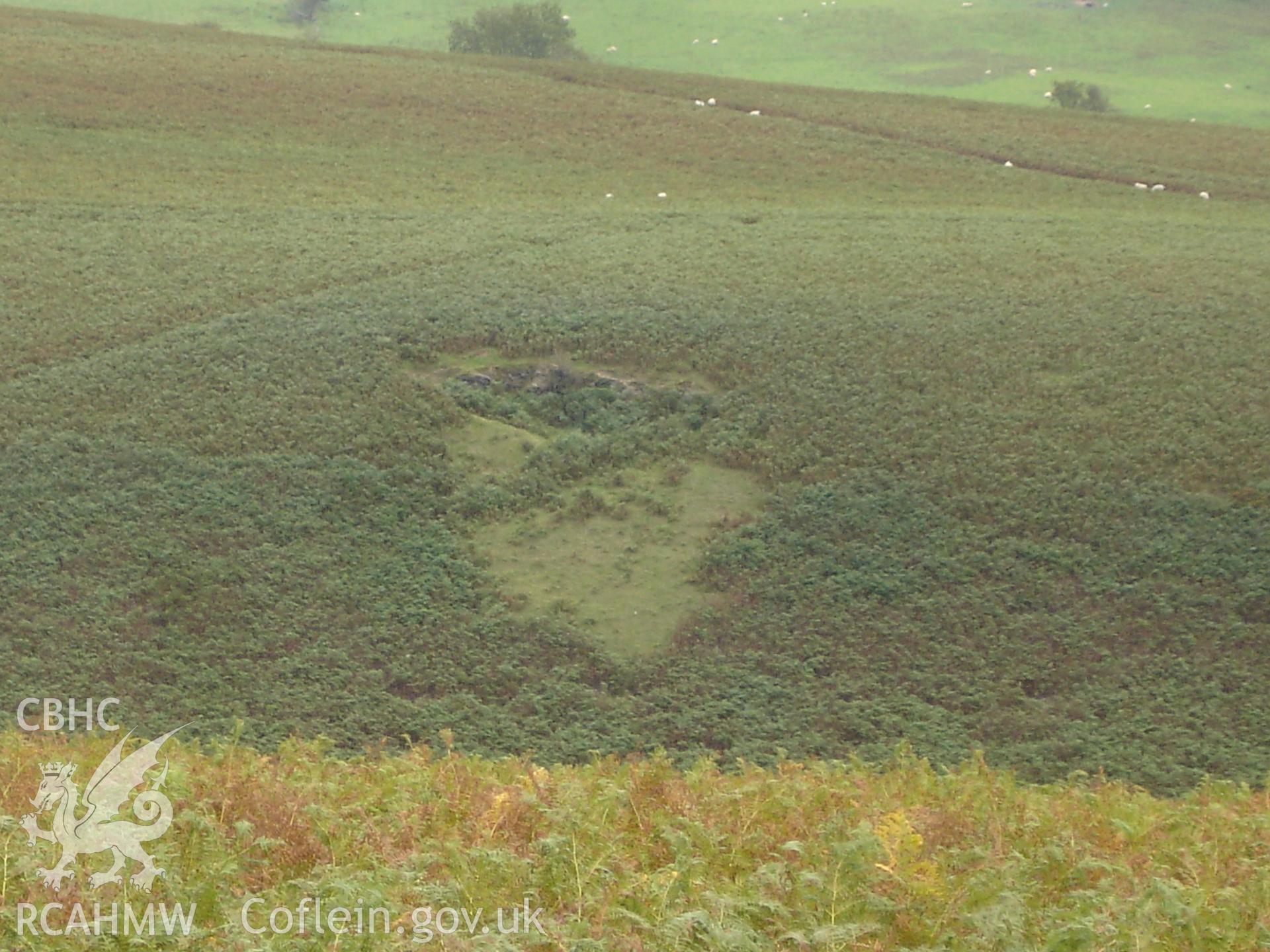 Digital colour photograph of a quarry at Cwm Blaen Erw taken on 02/09/2007 by R.P. Sambrook during the Aberedw Hill Upland Survey undertaken by Trysor.