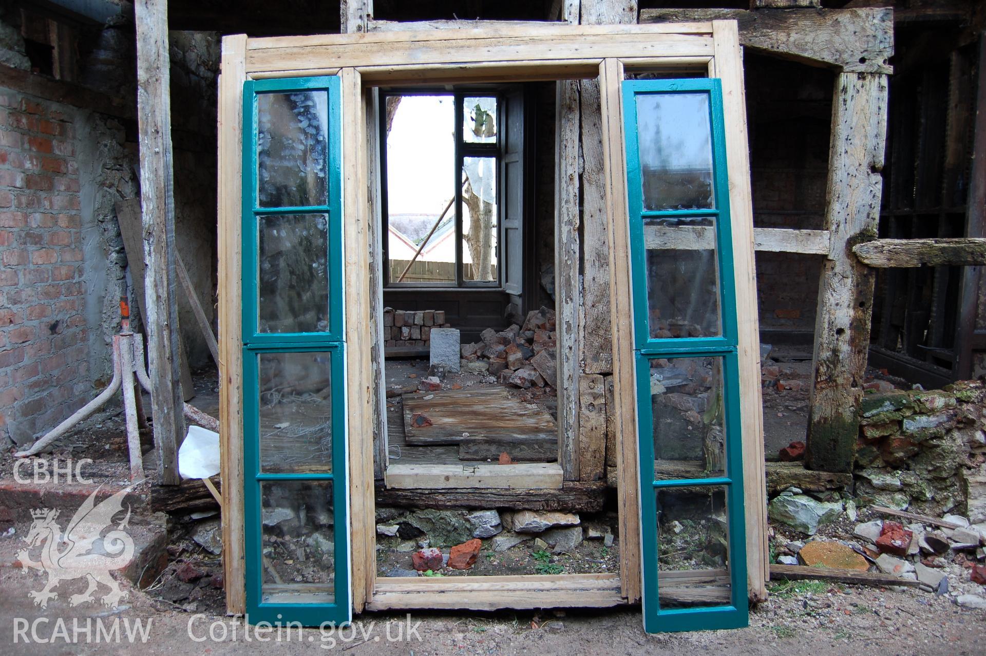 Digital image of Bryn-y-Parc, Denbigh post-fire and pre-renovation: windows.