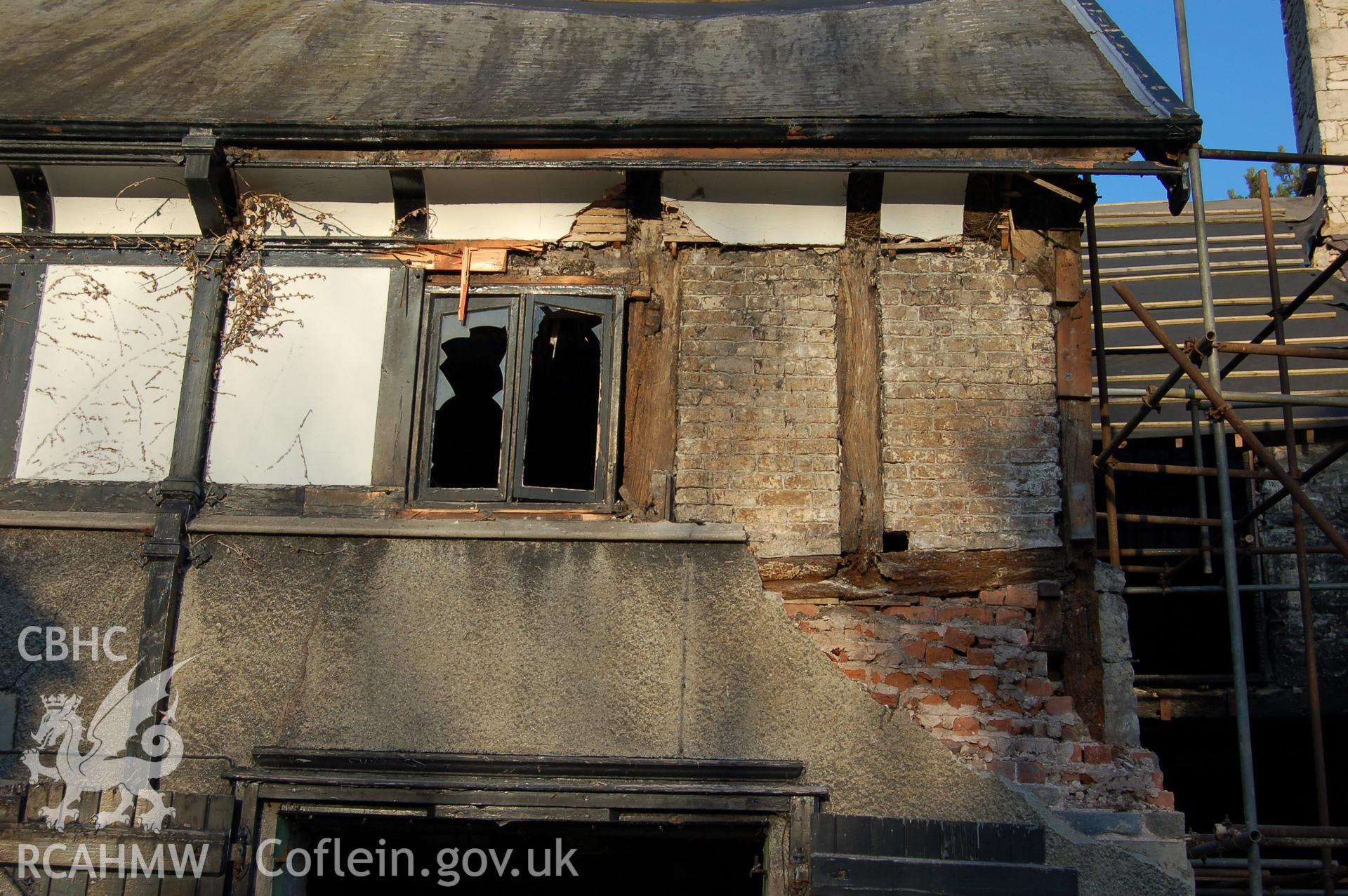 Digital image of Bryn-y-Parc, Denbigh post-fire and pre-renovation: external.