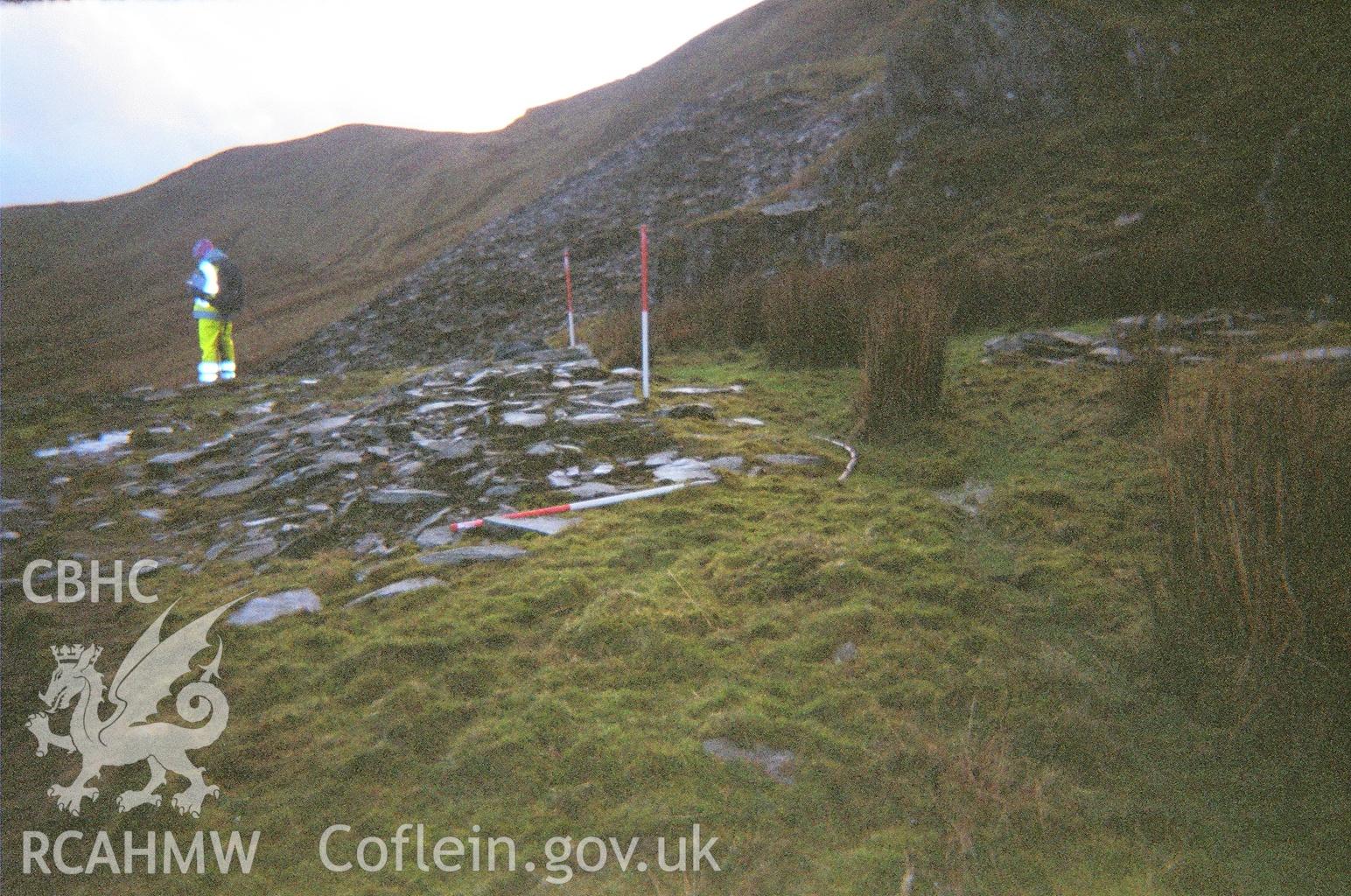 Digital colour photograph of Cwm Maen Gwynedd quarry building taken on 10/01/2007 by B. Britton during the Berwyn North East Upland Survey by Archaeophysica.