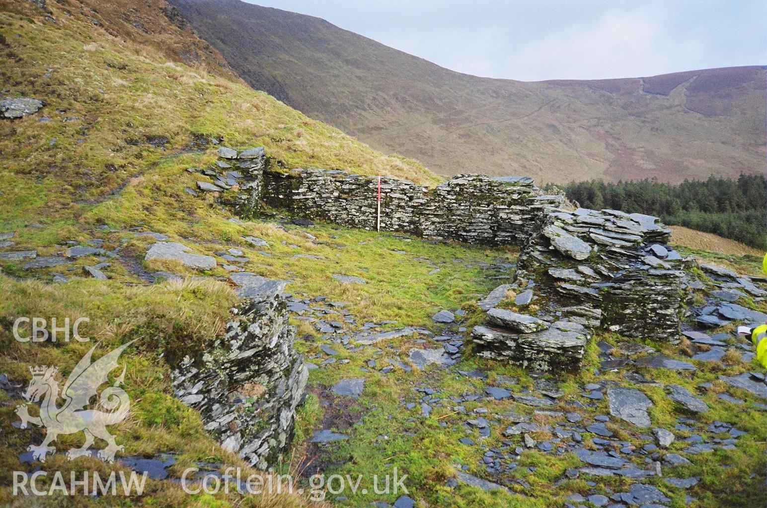 Digital colour photograph of Cwm Maen Gwynedd quarry I taken on 11/01/2007 by A.C. Roseveare during the Berwyn North East Upland Survey by Archaeophysica.