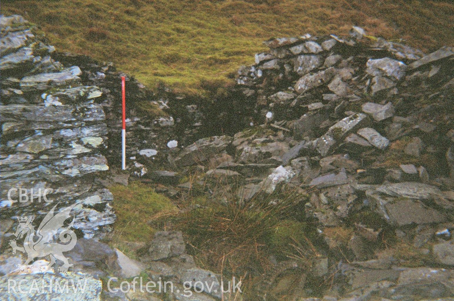 Digital colour photograph of a building at Cwm Maen Gwynedd taken on 10/01/2007 by B. Britton during the Berwyn North East Upland Survey by Archaeophysica.