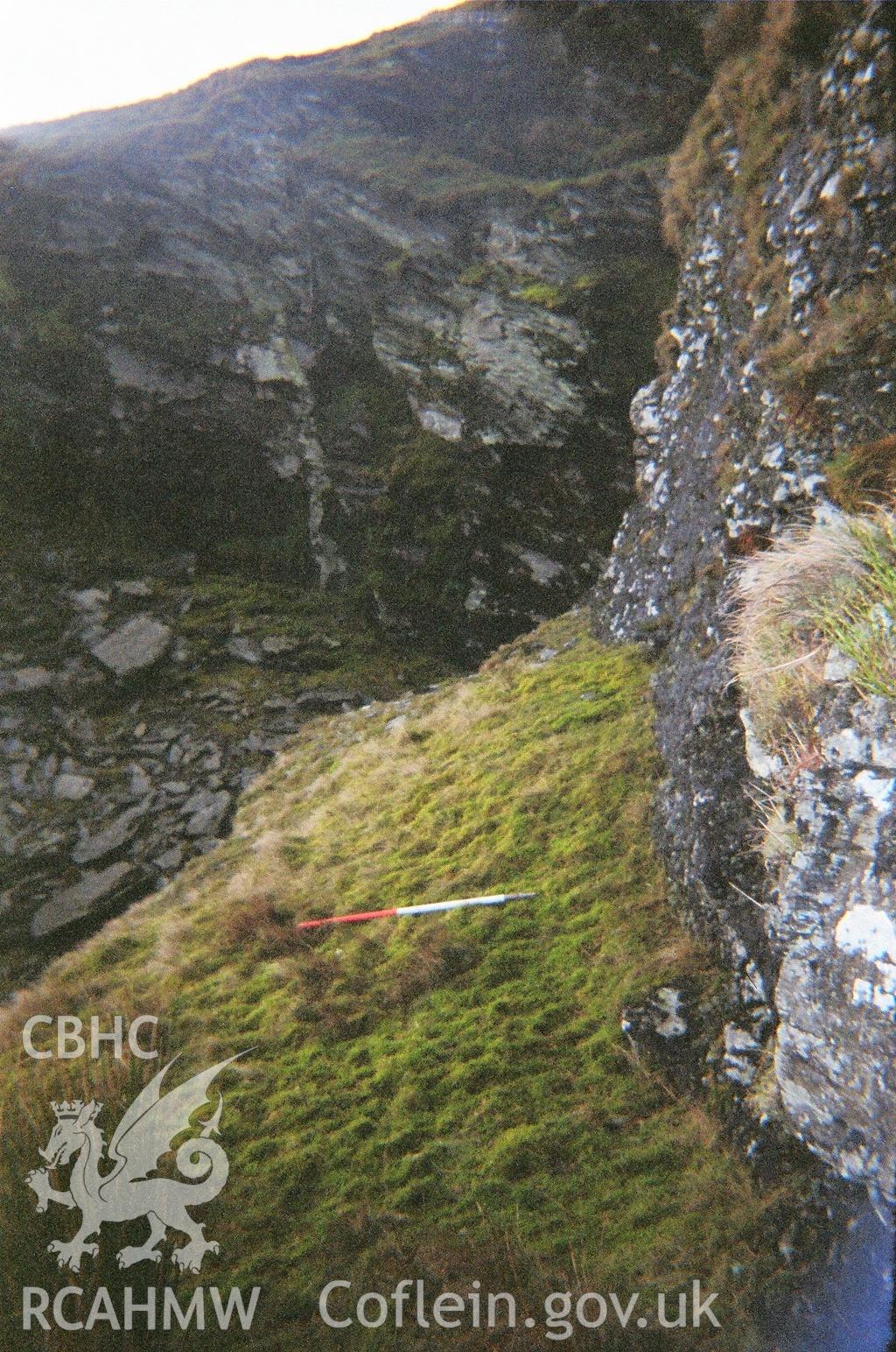 Digital colour photograph of Cwm Maen Gwynedd quarry I taken on 11/01/2007 by B. Britton during the Berwyn North East Upland Survey by Archaeophysica.