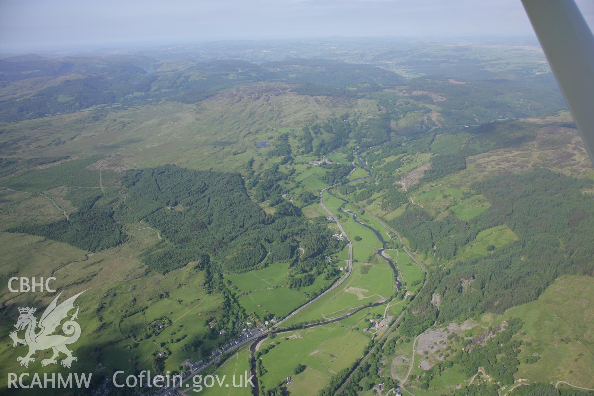 RCAHMW colour oblique aerial photograph of Capel Elen, Dolwyddelan in landscape view looking towards the north-east. Taken on 14 June 2006 by Toby Driver