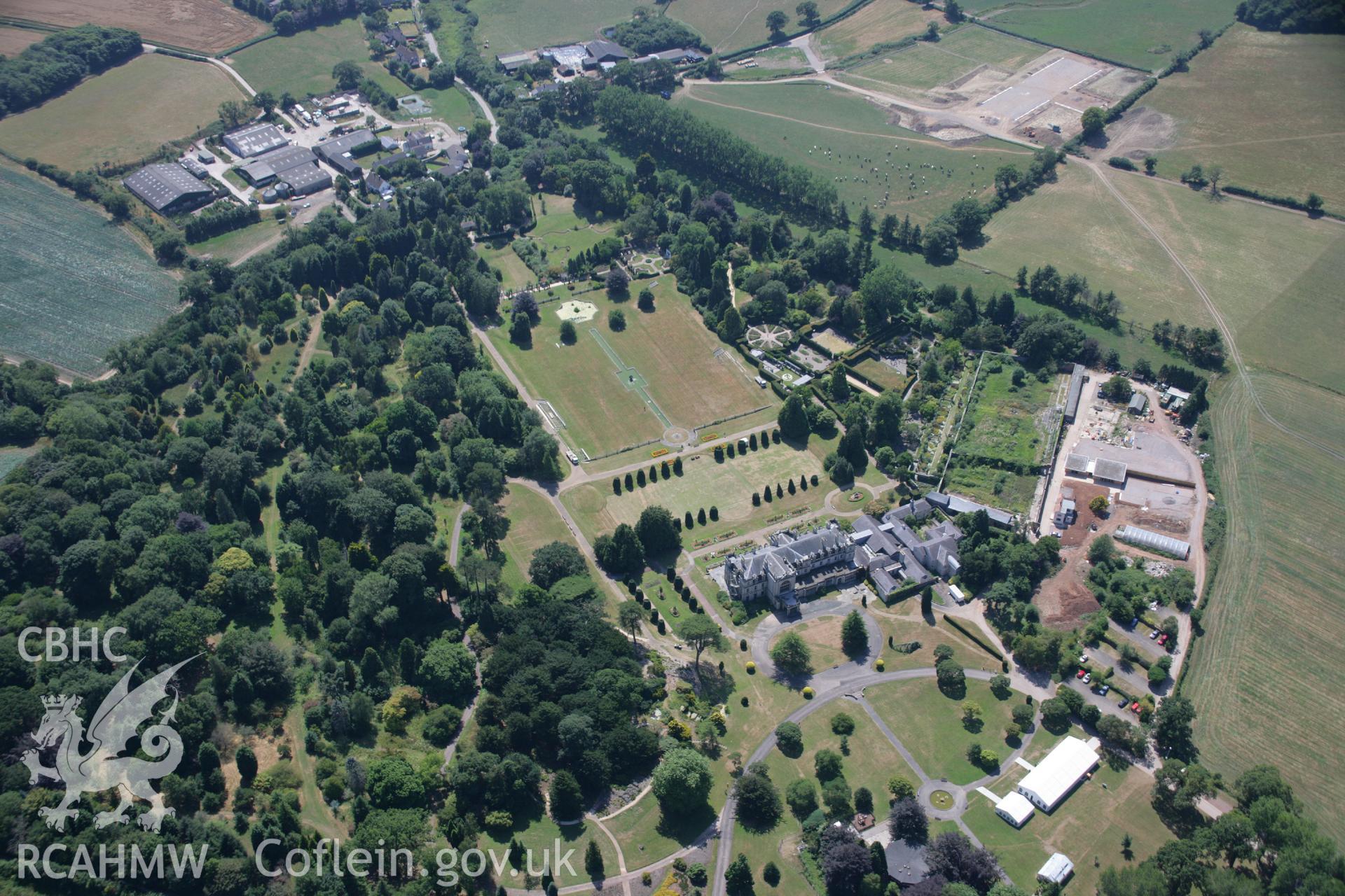 RCAHMW colour oblique aerial photograph of Dyffryn Gardens, St Nicholas, Cardiff. Taken on 24 July 2006 by Toby Driver