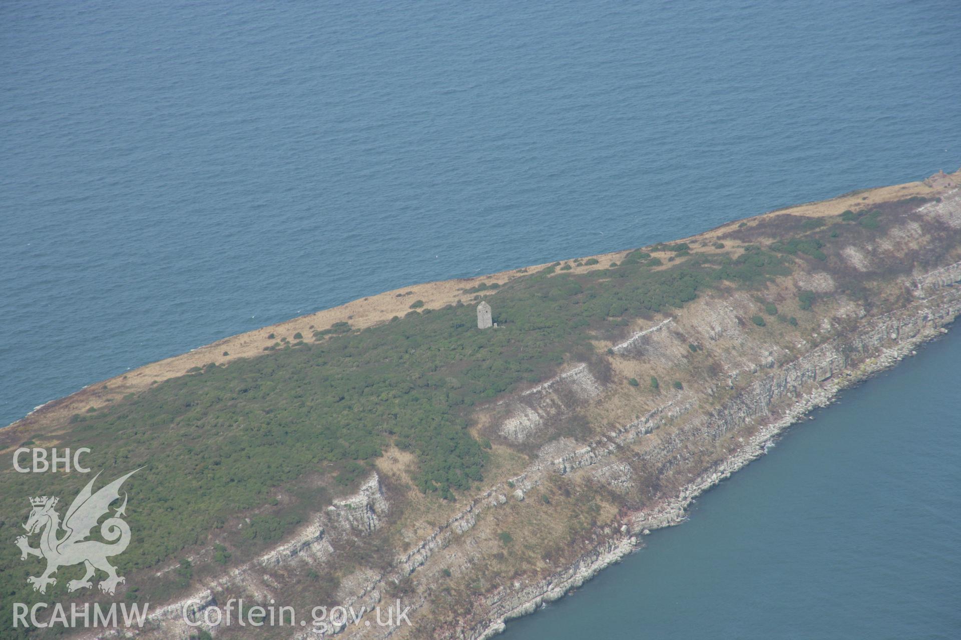 RCAHMW colour oblique aerial photograph of a cell of Penmon Priory on Puffin Island (or Priestholm). Taken on 14 August 2006 by Toby Driver