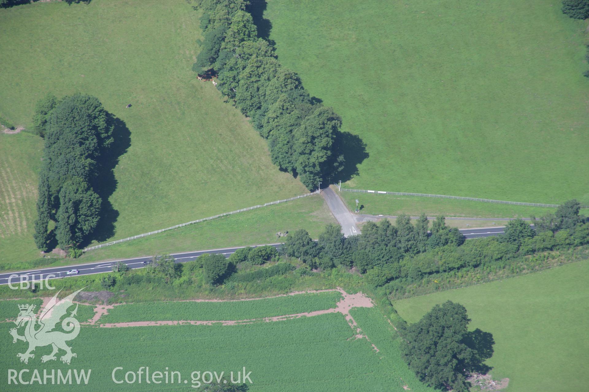 RCAHMW colour oblique aerial photograph of Gwernvale Chambered Tomb, Crickhowell. Taken on 13 July 2006 by Toby Driver.