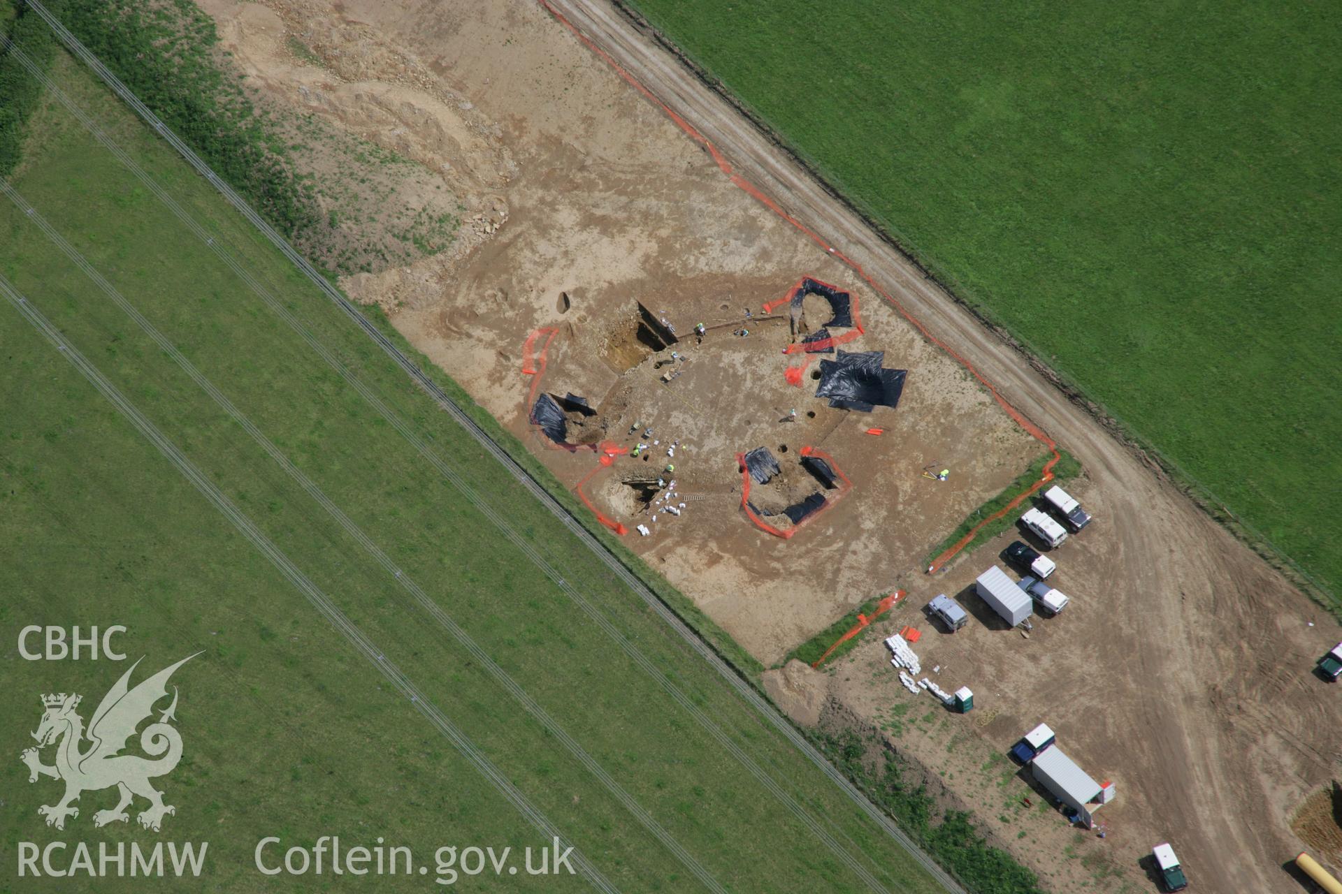 RCAHMW colour oblique aerial photograph of Vaynor Farm Henge. Taken on 11 July 2006 by Toby Driver.
