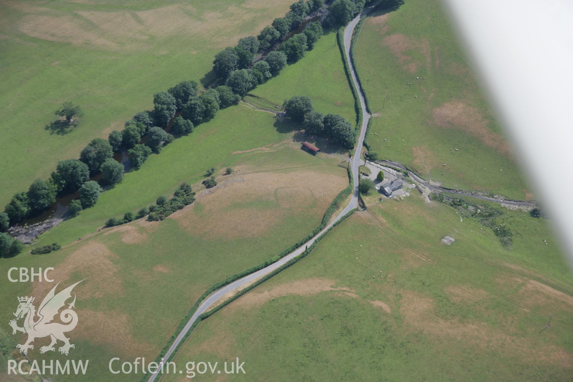 RCAHMW colour oblique aerial photograph of the Roman fortlet at Hafan. Taken on 25 July 2006 by Toby Driver.