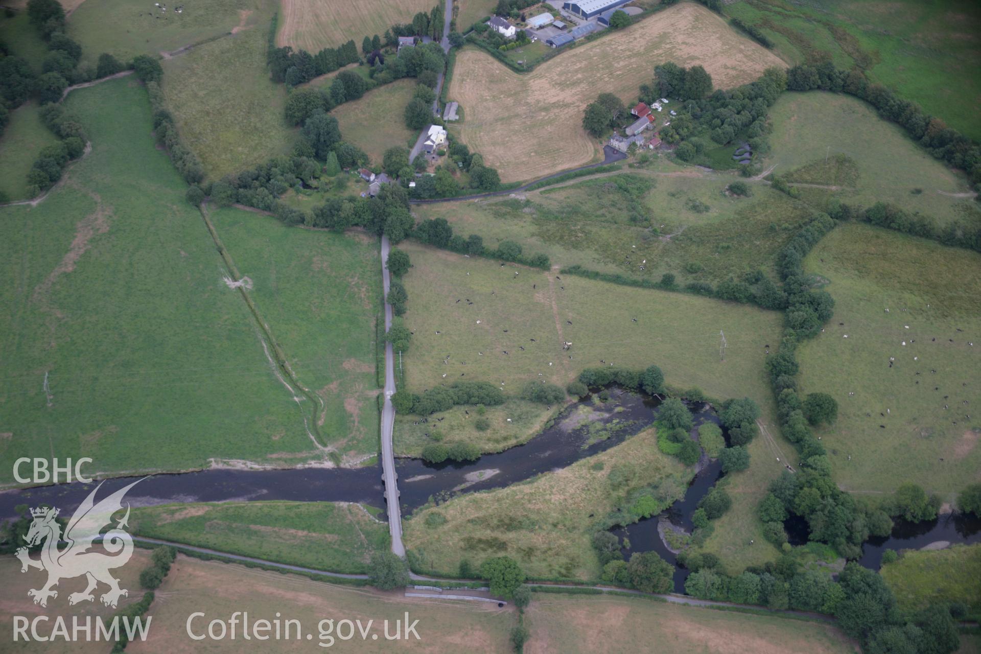 RCAHMW colour oblique aerial photograph of Pont Gogoyan. Taken on 27 July 2006 by Toby Driver.