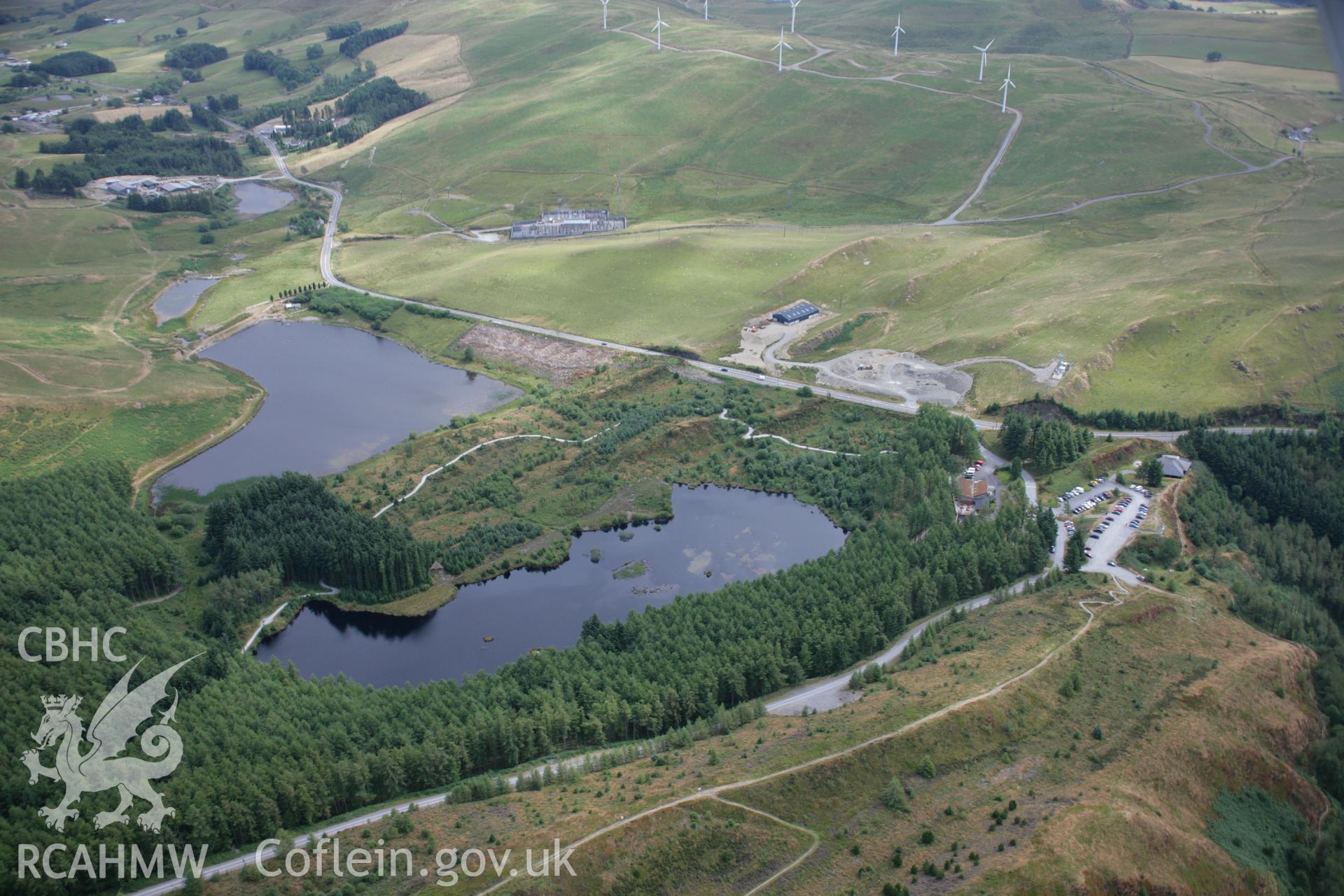 RCAHMW colour oblique aerial photograph of Bwlch Nant-yr-Arian Forest Visitor Centre. Taken on 27 July 2006 by Toby Driver.