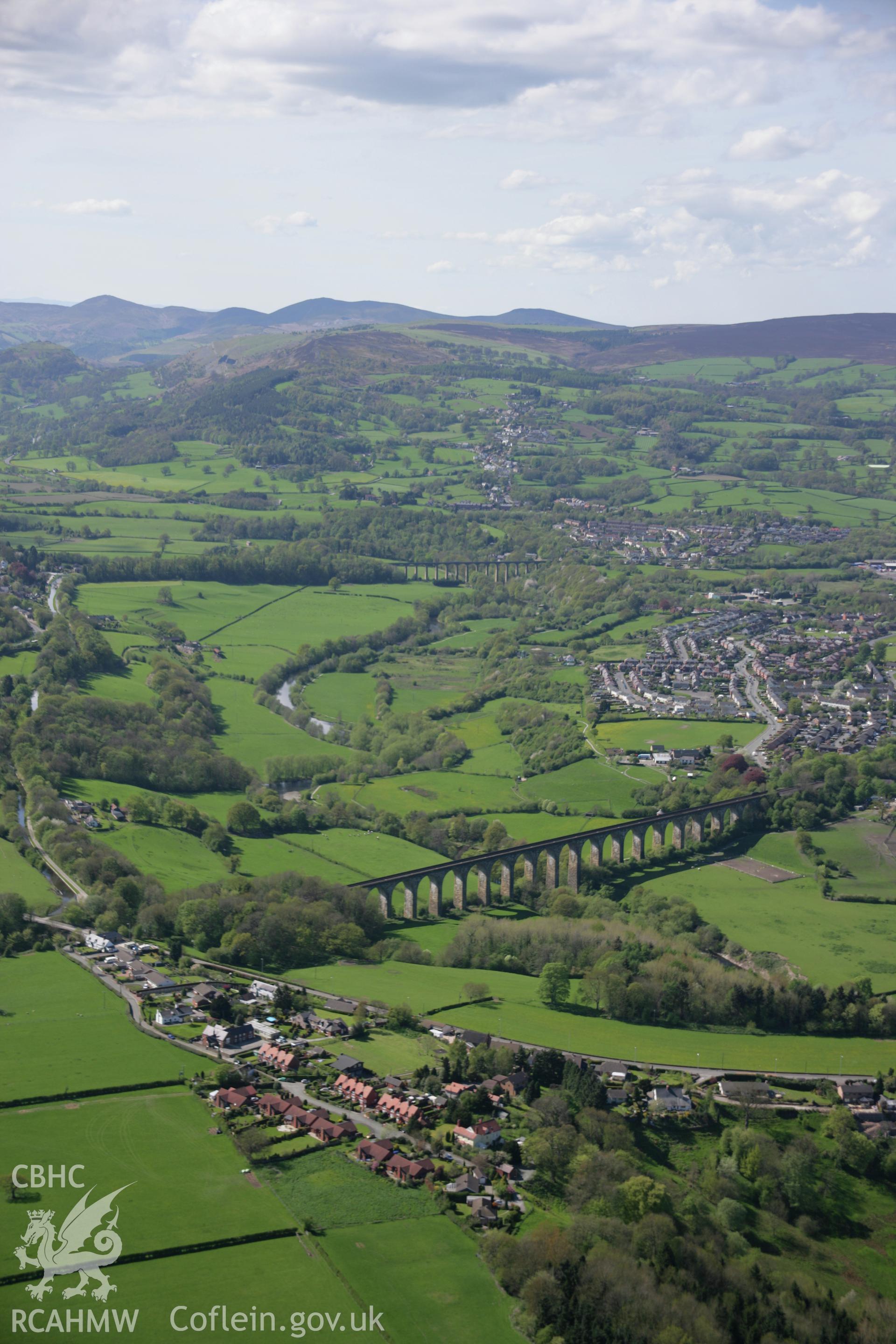 RCAHMW digital colour oblique photograph of Cefn Bychan Viaduct viewed from the south-east. Taken on 05/05/2006 by T.G. Driver.