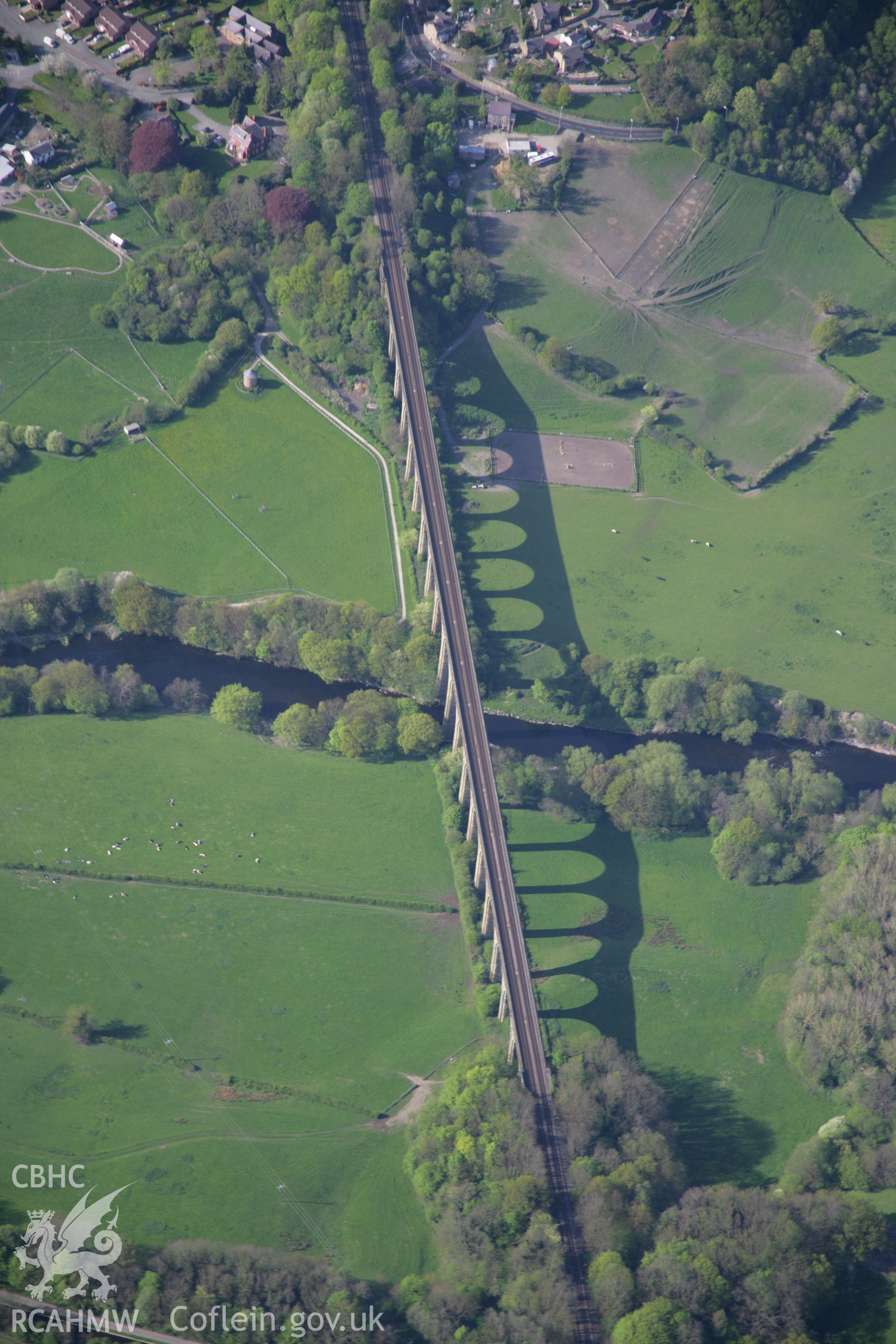RCAHMW digital colour oblique photograph of Cefn Bychan Viaduct from the south. Taken on 05/05/2006 by T.G. Driver.