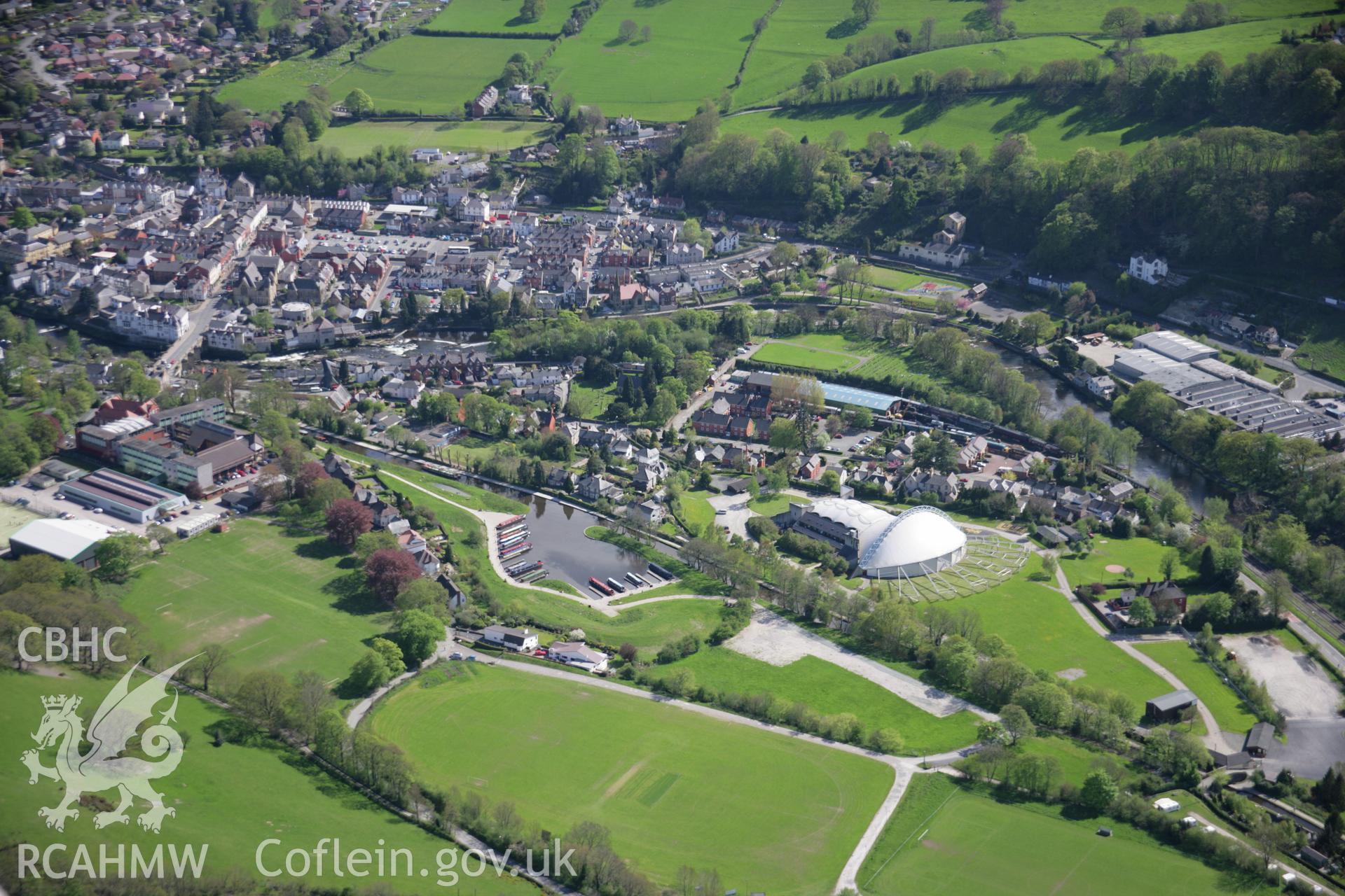 RCAHMW digital colour oblique photograph of the Royal International Pavilion, Llangollen, from the north. Taken on 05/05/2006 by T.G. Driver.