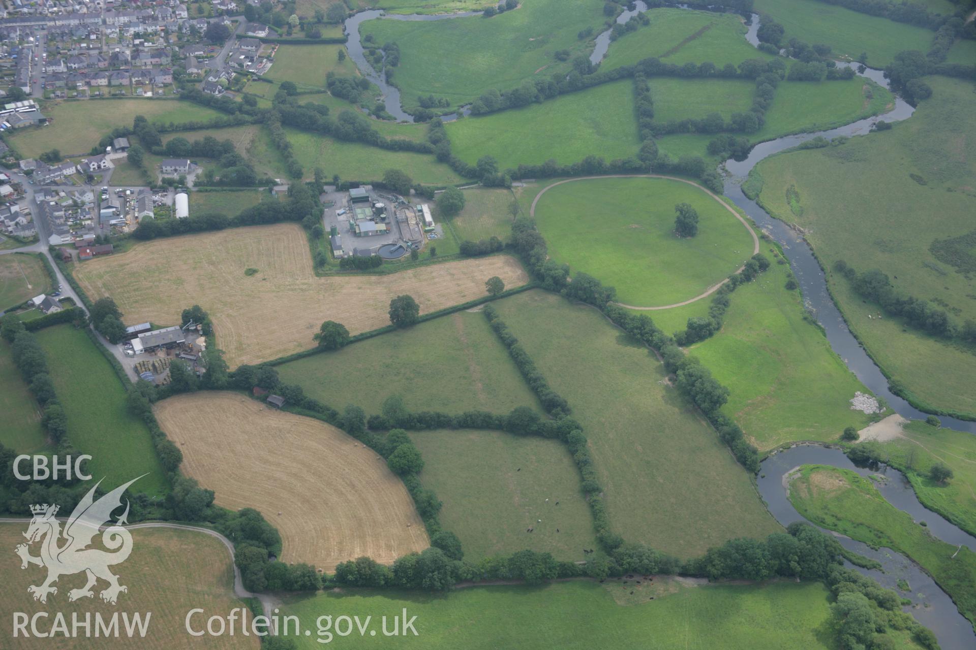 RCAHMW colour oblique aerial photograph of Lampeter Common Roman Road. Taken on 21 July 2006 by Toby Driver.