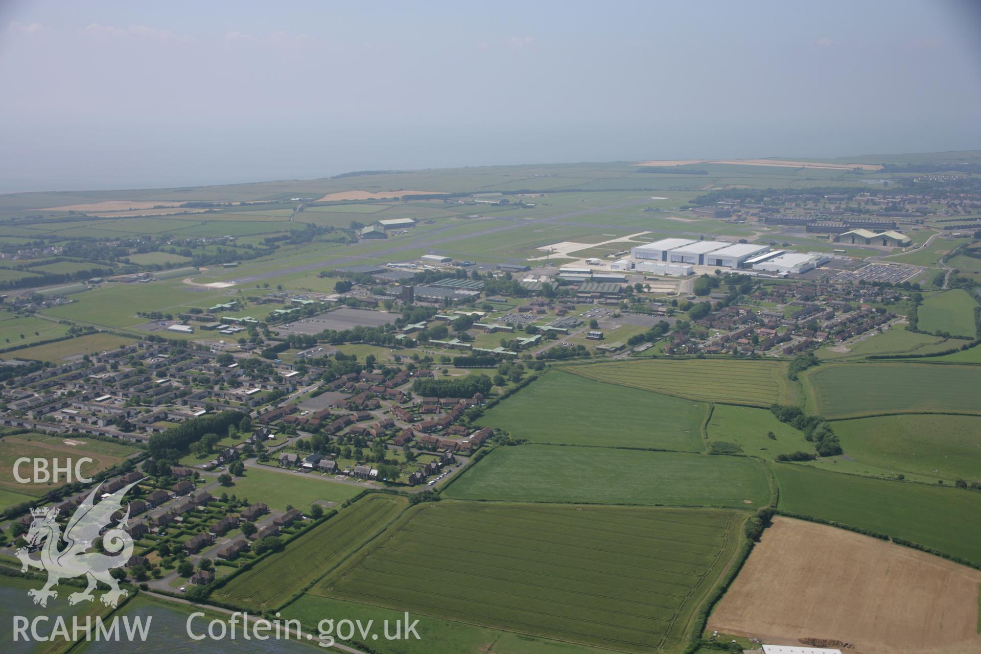 RCAHMW colour oblique photograph of RAF St Athan. Taken by Toby Driver on 29/06/2006.