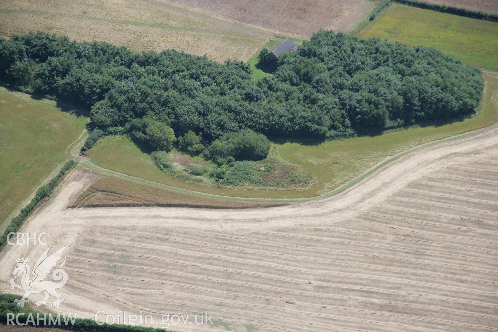 RCAHMW colour oblique aerial photograph of Tythegston Long Barrow. Taken on 24 July 2006 by Toby Driver.