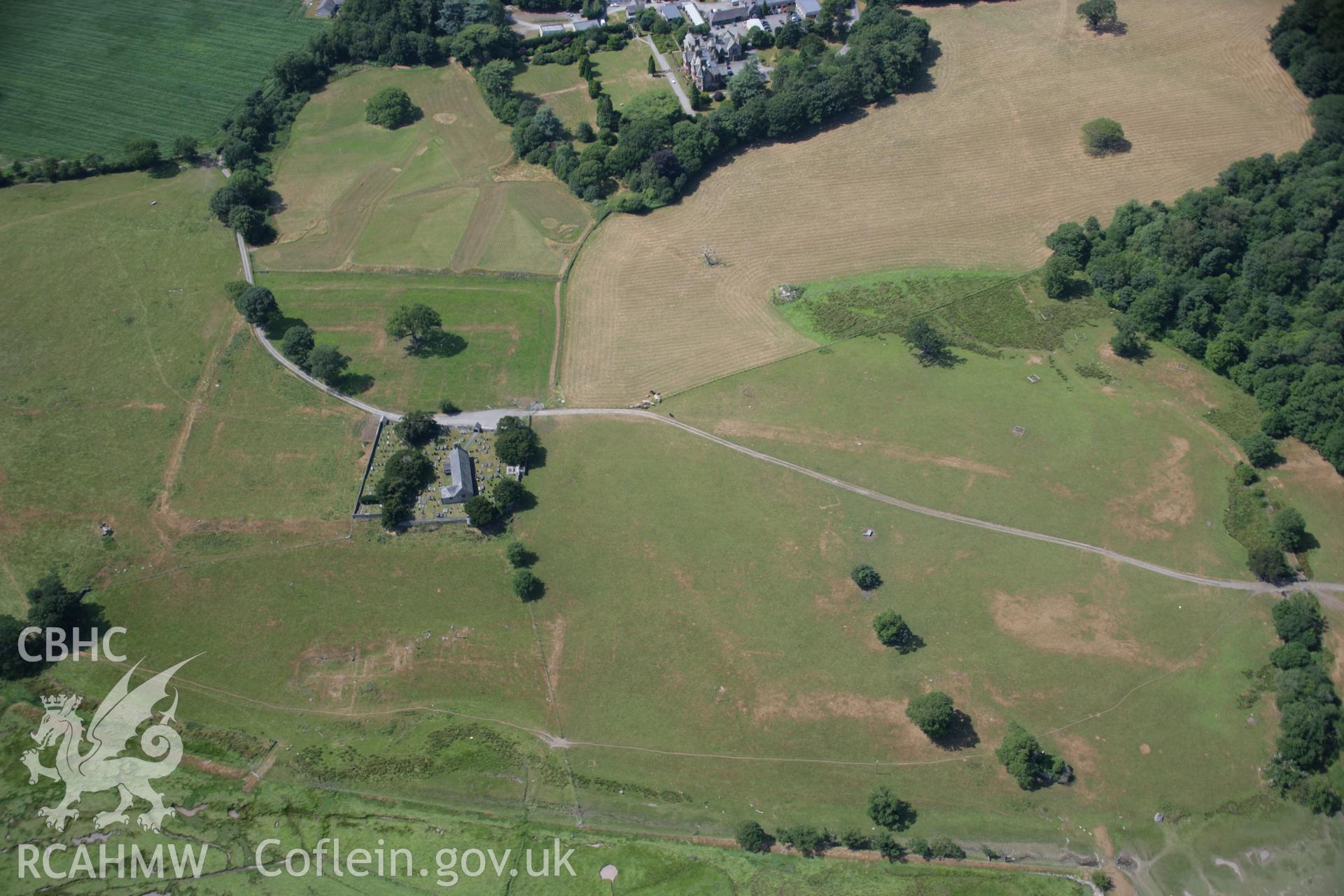 RCAHMW colour oblique aerial photograph of Kanovium (or Canovium) Roman Military Settlement at Caerhun. Taken on 25 July 2006 by Toby Driver.
