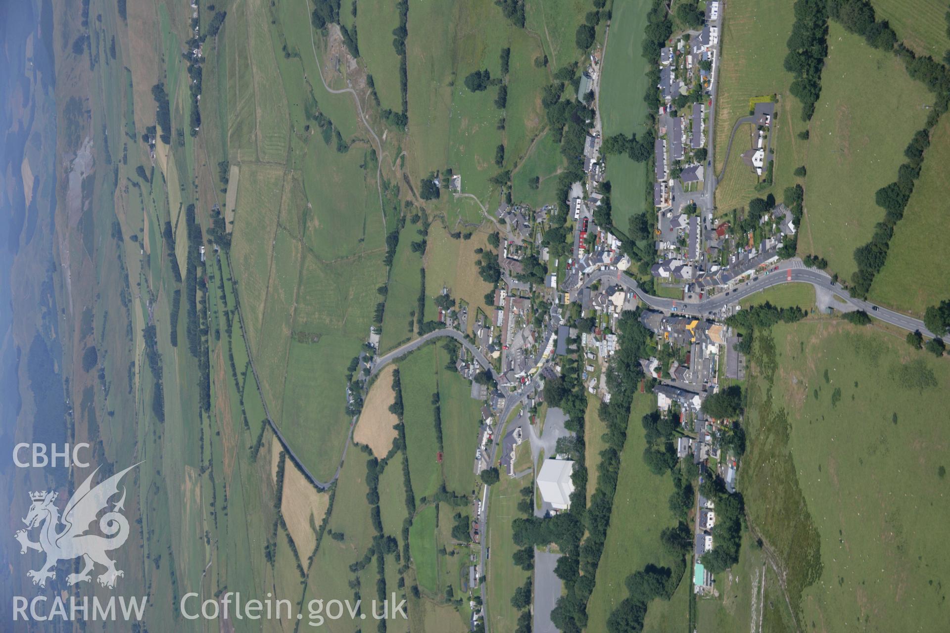 RCAHMW colour oblique aerial photograph of Pontrhydfendigaid. Taken on 17 July 2006 by Toby Driver.
