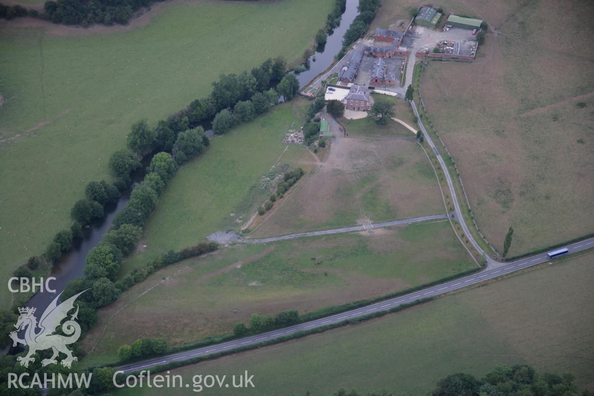 RCAHMW colour oblique aerial photograph of a Roman Road at Glanhafren. Taken on 14 August 2006 by Toby Driver.