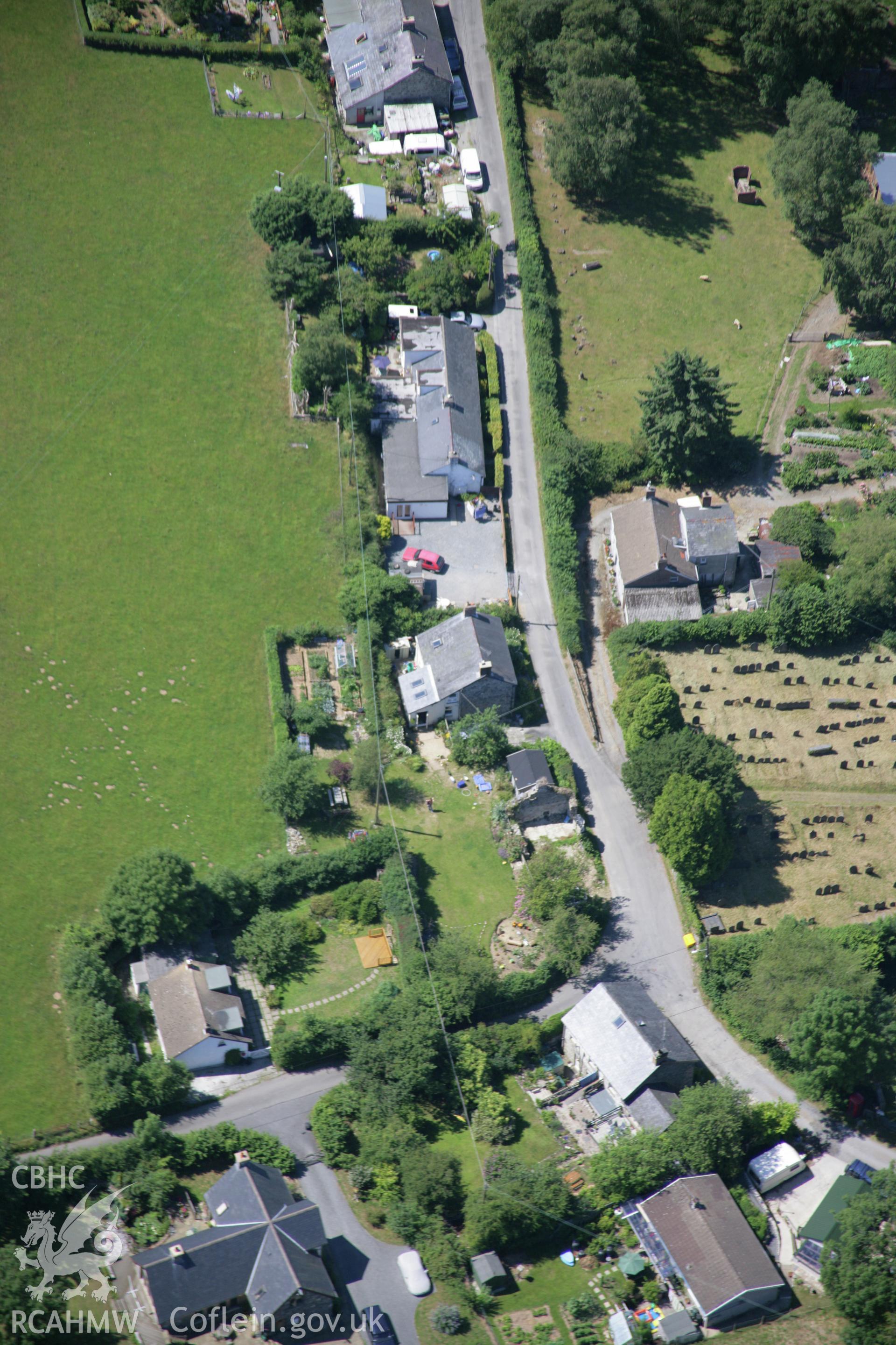 RCAHMW colour oblique aerial photograph of Salem Village. Taken on 17 July 2006 by Toby Driver.