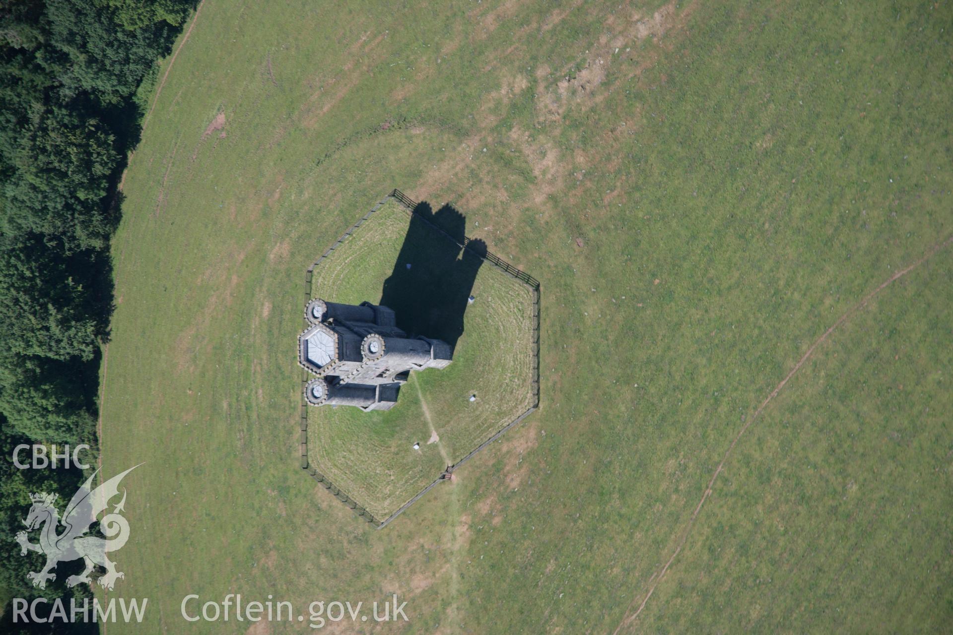 RCAHMW colour oblique aerial photograph of Paxton's (Nelson's) Tower near Middleton Hall. Taken on 24 July 2006 by Toby Driver.