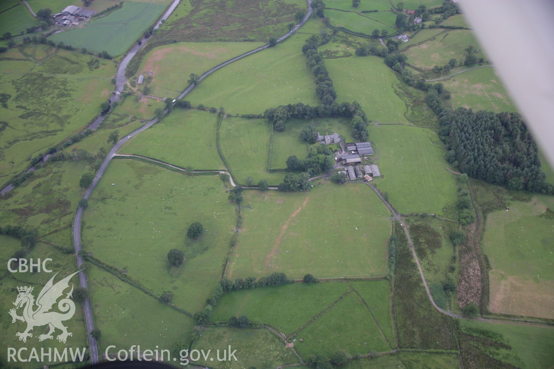 RCAHMW colour oblique aerial photograph of Caer Gai Roman Military Settlement. Taken on 31 July 2006 by Toby Driver.