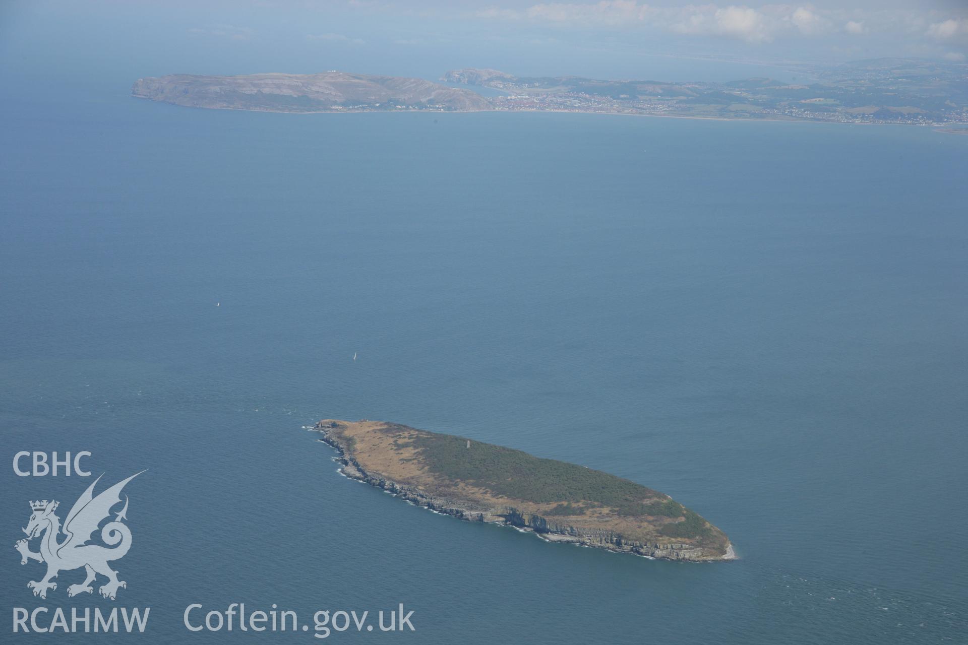 RCAHMW colour oblique aerial photograph of a cell of Penmon Priory on Puffin Island (or Priestholm). Taken on 14 August 2006 by Toby Driver