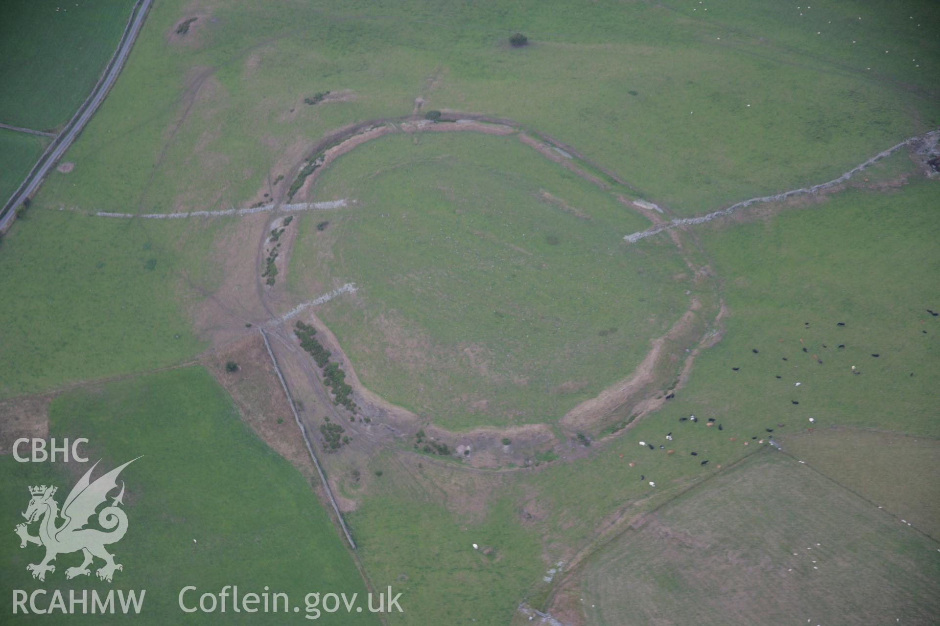 RCAHMW colour oblique aerial photograph of Caer Caradog. Taken on 14 August 2006 by Toby Driver.