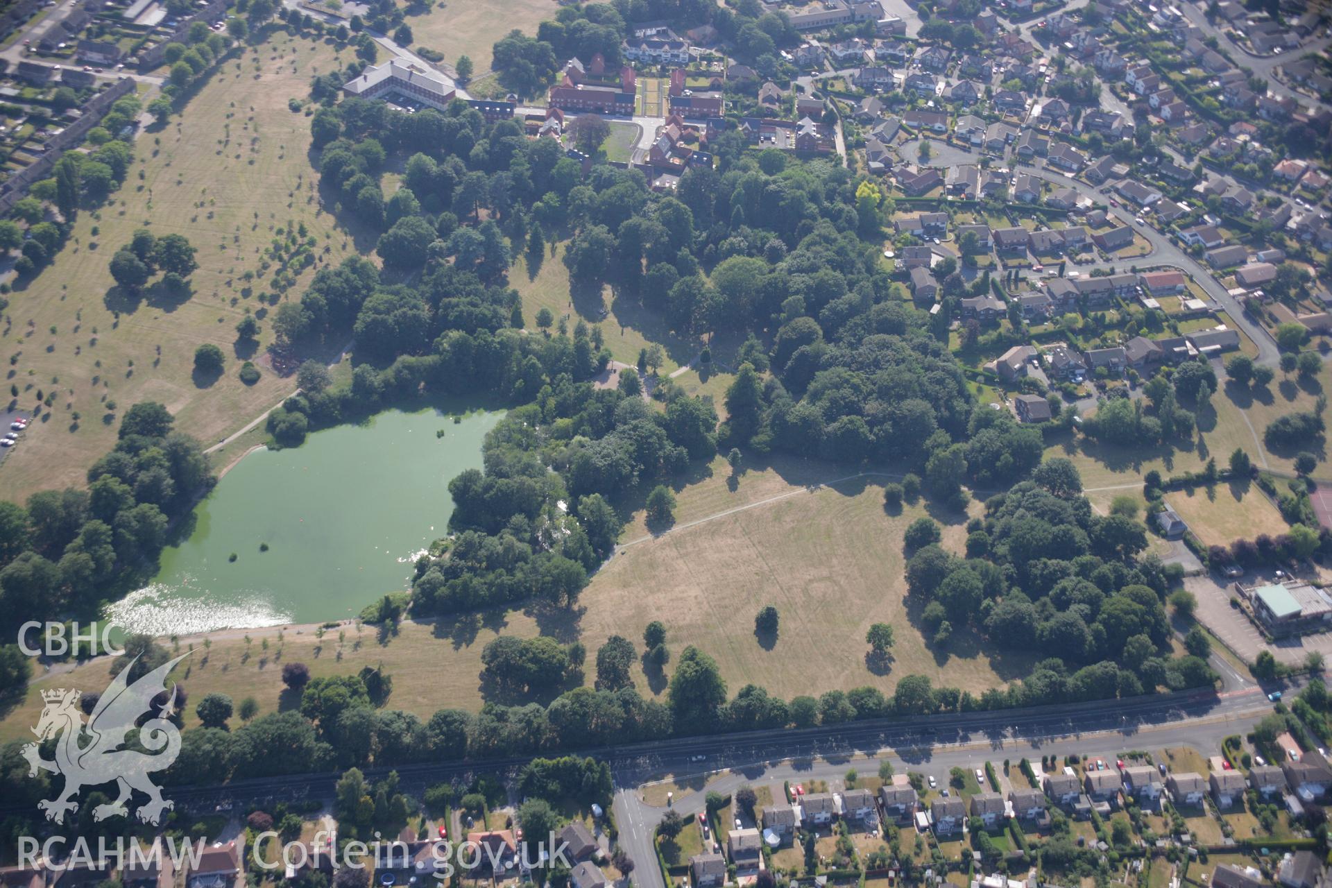 RCAHMW colour oblique aerial photograph of Acton Park Barrow. Taken on 17 July 2006 by Toby Driver.
