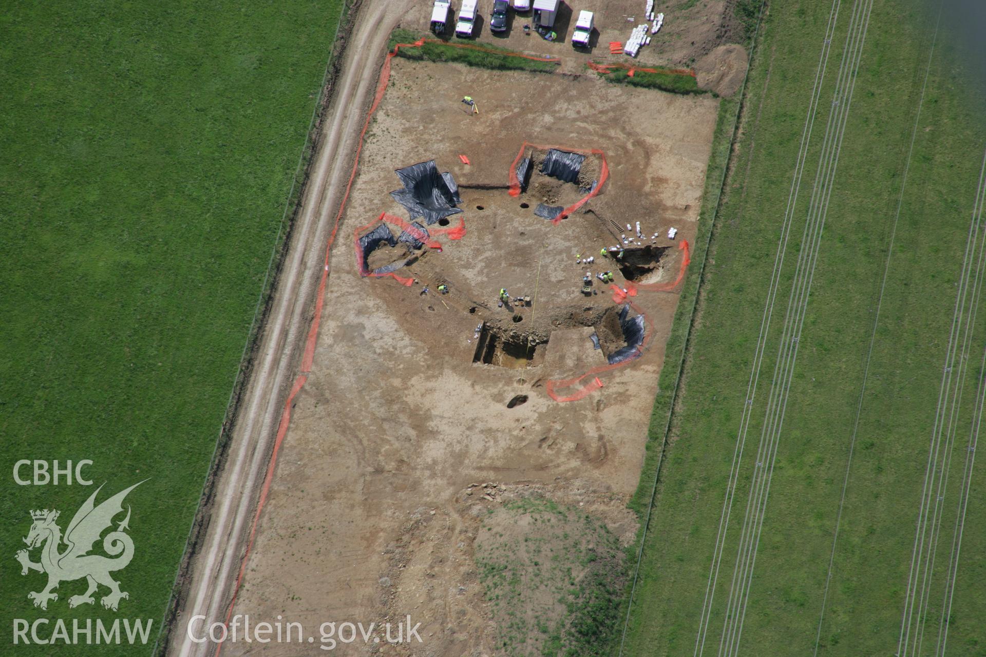 RCAHMW colour oblique aerial photograph of Vaynor Farm Henge. Taken on 11 July 2006 by Toby Driver.