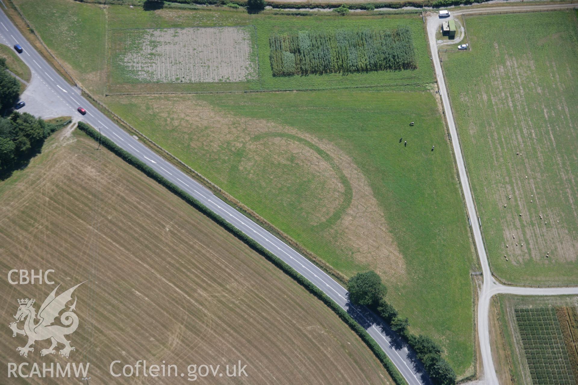 RCAHMW colour oblique aerial photograph of Gogerddan Enclosure. Taken on 17 July 2006 by Toby Driver.