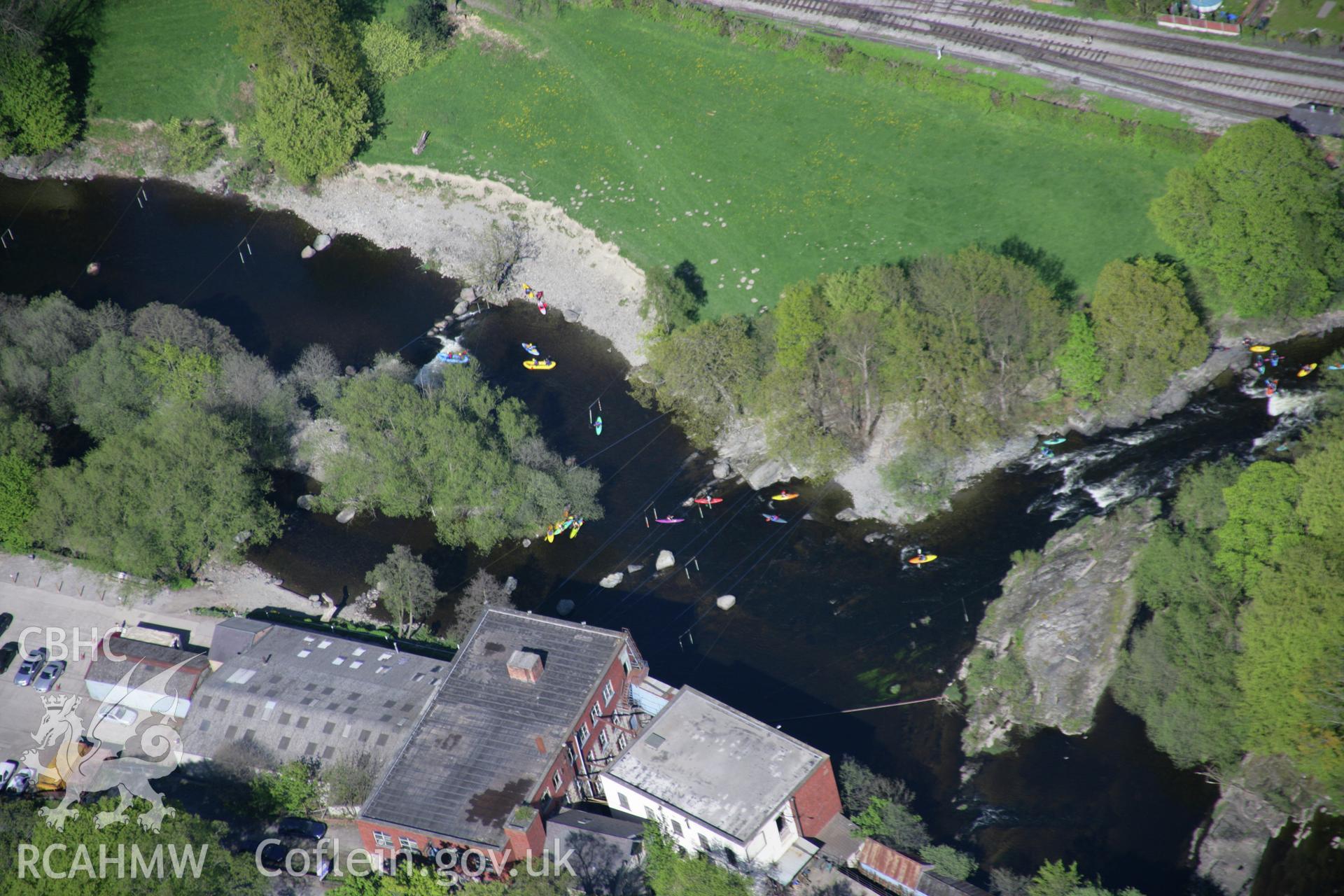 RCAHMW digital colour oblique photograph of Mile End Mill, Llangollen. Taken on 05/05/2006 by T.G. Driver.