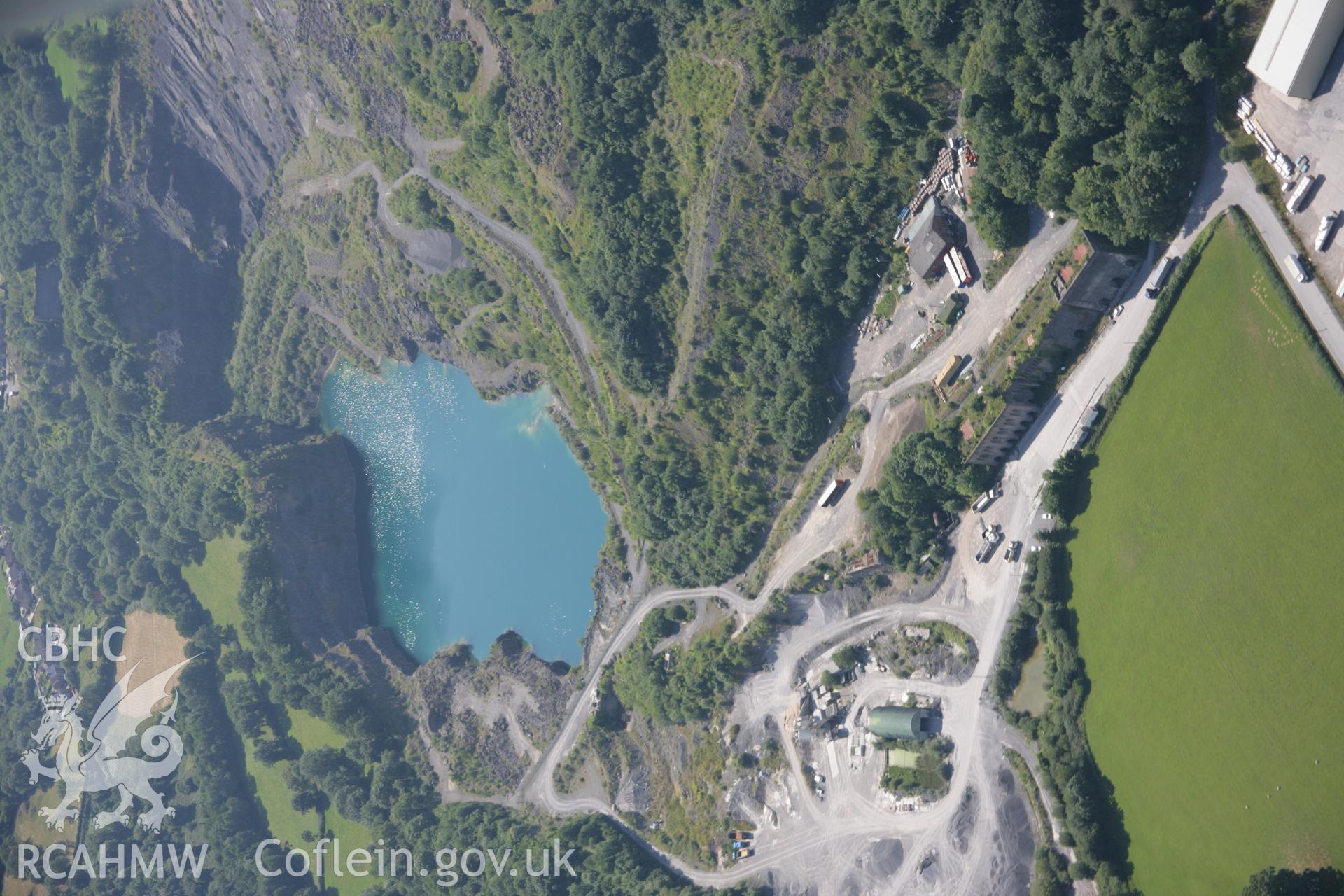 RCAHMW colour oblique aerial photograph of Cilyrychen Lime Kilns. Taken on 24 July 2006 by Toby Driver.